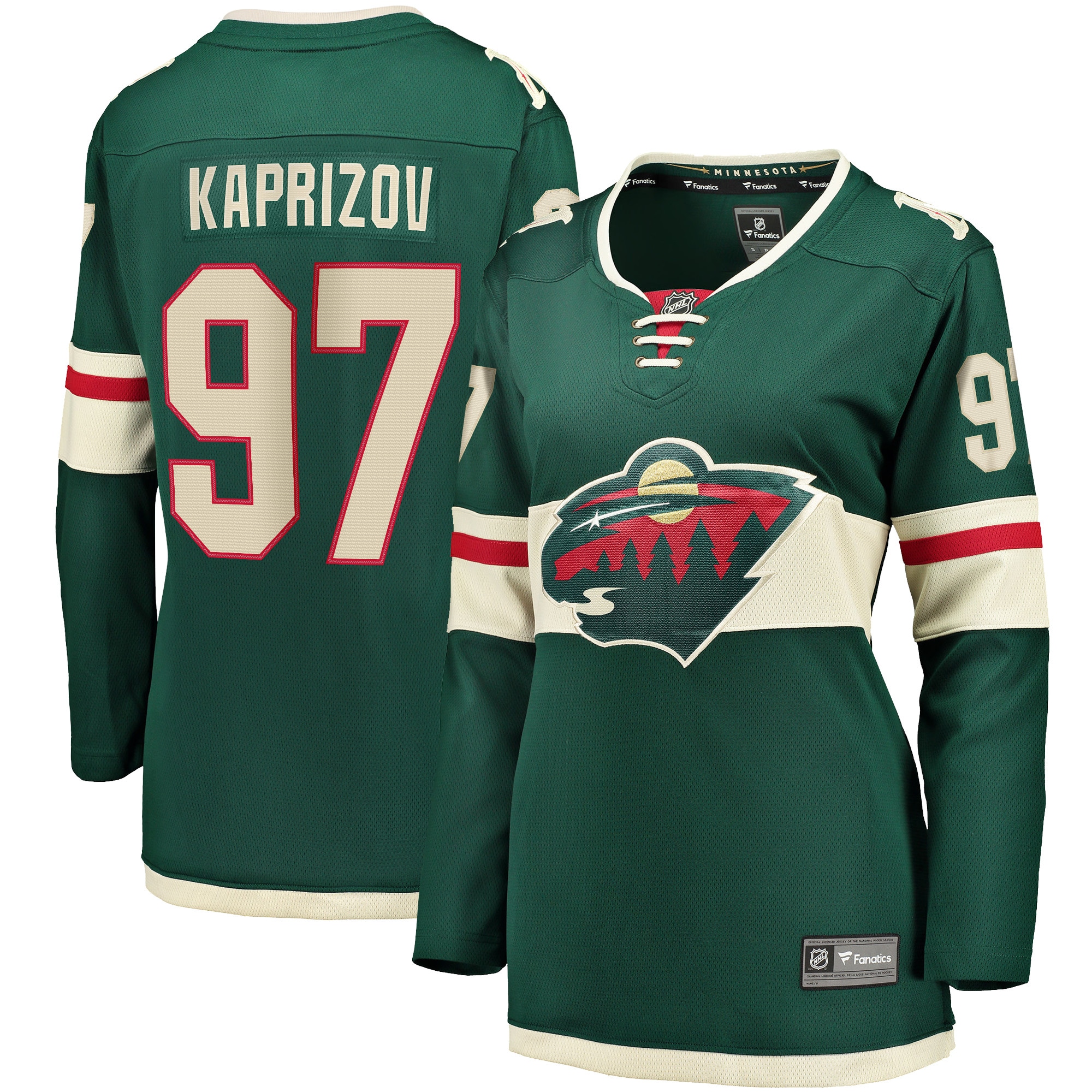 Kirill Kaprizov Minnesota Wild Fanatics Women's Home Breakaway Jersey - Green