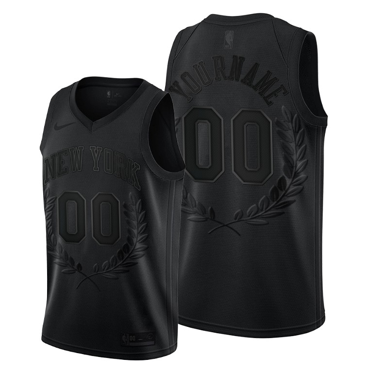 Knicks Black Custom Jersey nike - Nike New York Knicks Black Jersey