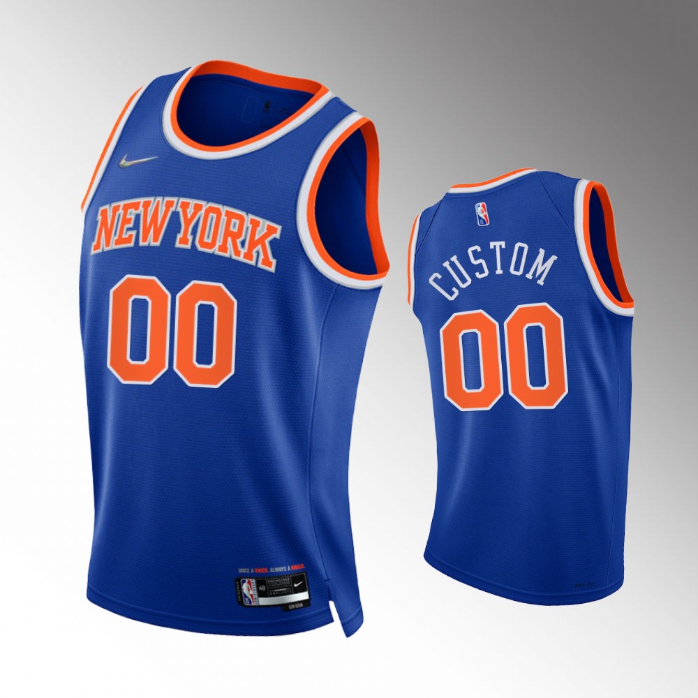 Knicks Blue Custom Jersey nike icon - Nike Knicks Blue Custom Jersey