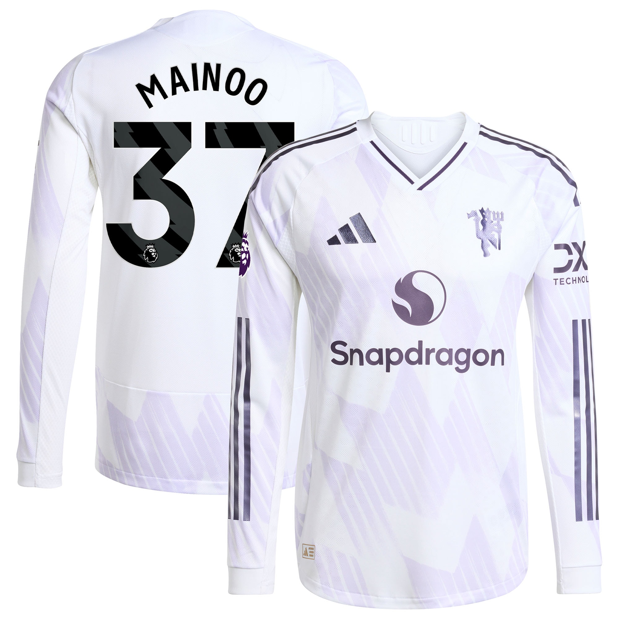Kobbie Mainoo Manchester United 2025/26 Away Long Sleeve Player Jersey