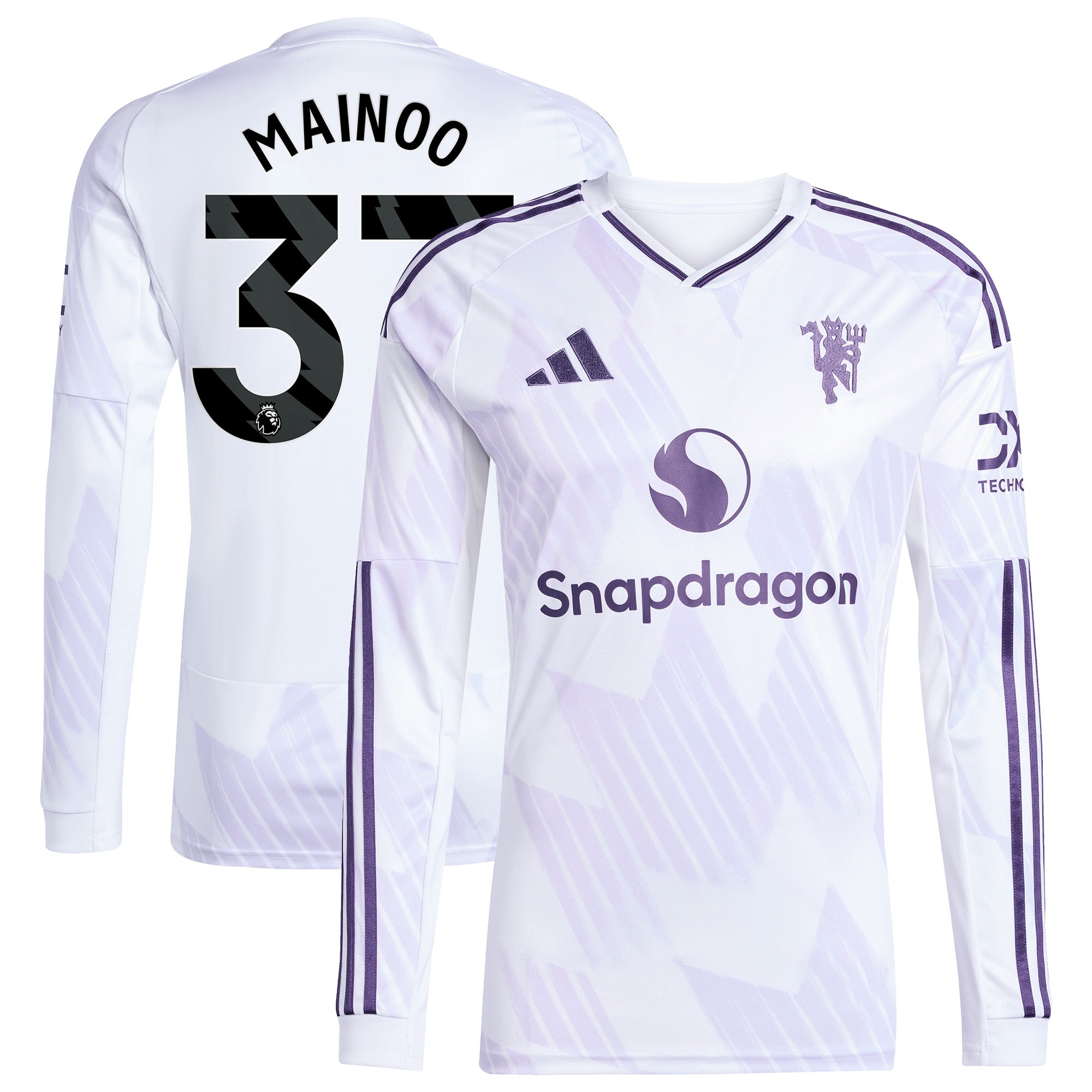 Kobbie Mainoo Manchester United 2025/26 Away Long Sleeve Player Jersey