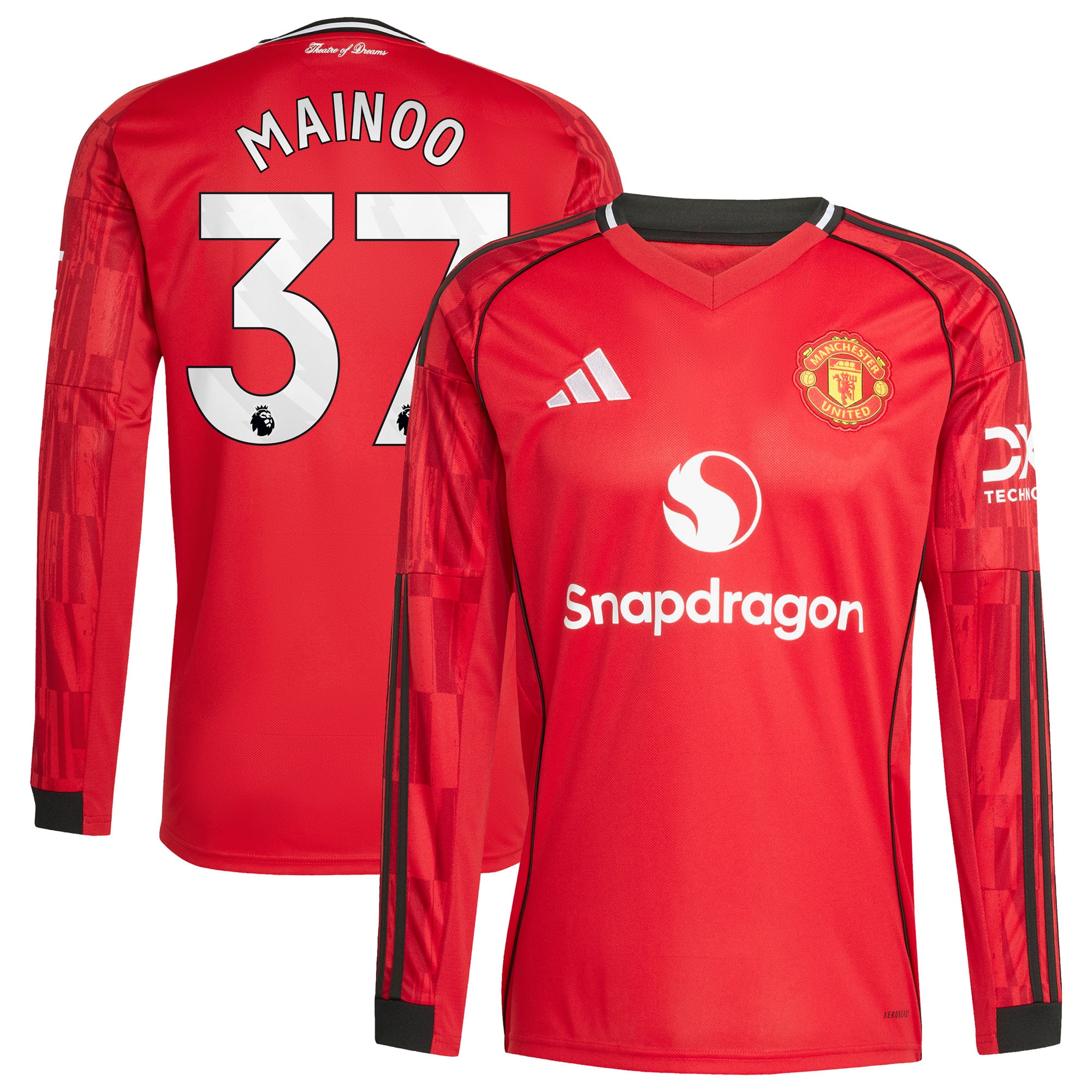 Kobbie Mainoo Manchester United Home 2025/26 Player Long Sleeve Jersey