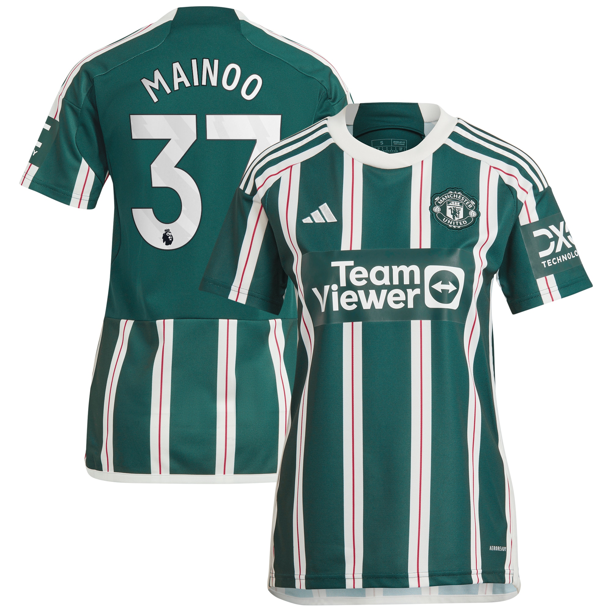 Kobbie Mainoo Manchester United Women's 2023/24 Away Player Jersey - Green
