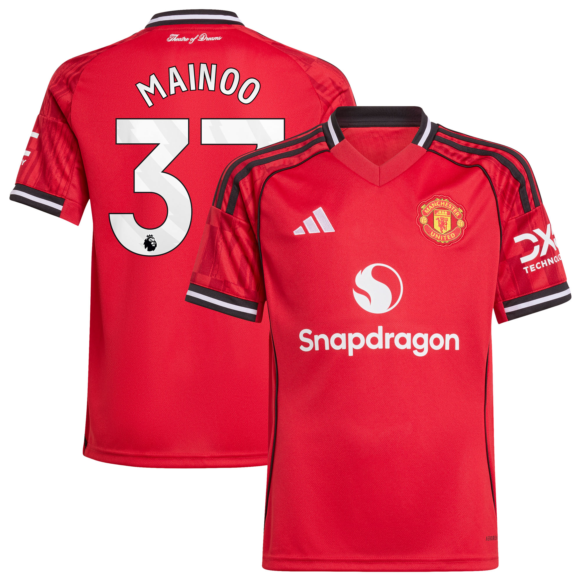 Kobbie Mainoo Manchester United Youth Home 2025/26 Player Jersey - Red