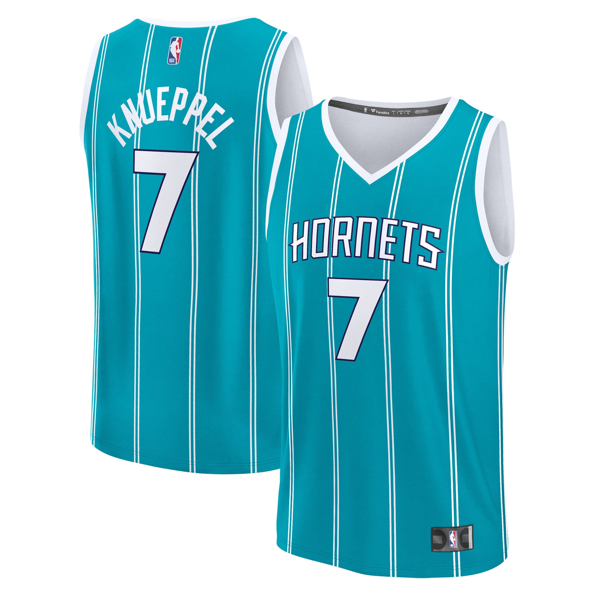 Kon Knueppel Charlotte Hornets Fanatics 2025 Draft First Round Pick Fast Break Jersey - Icon Edition - Teal