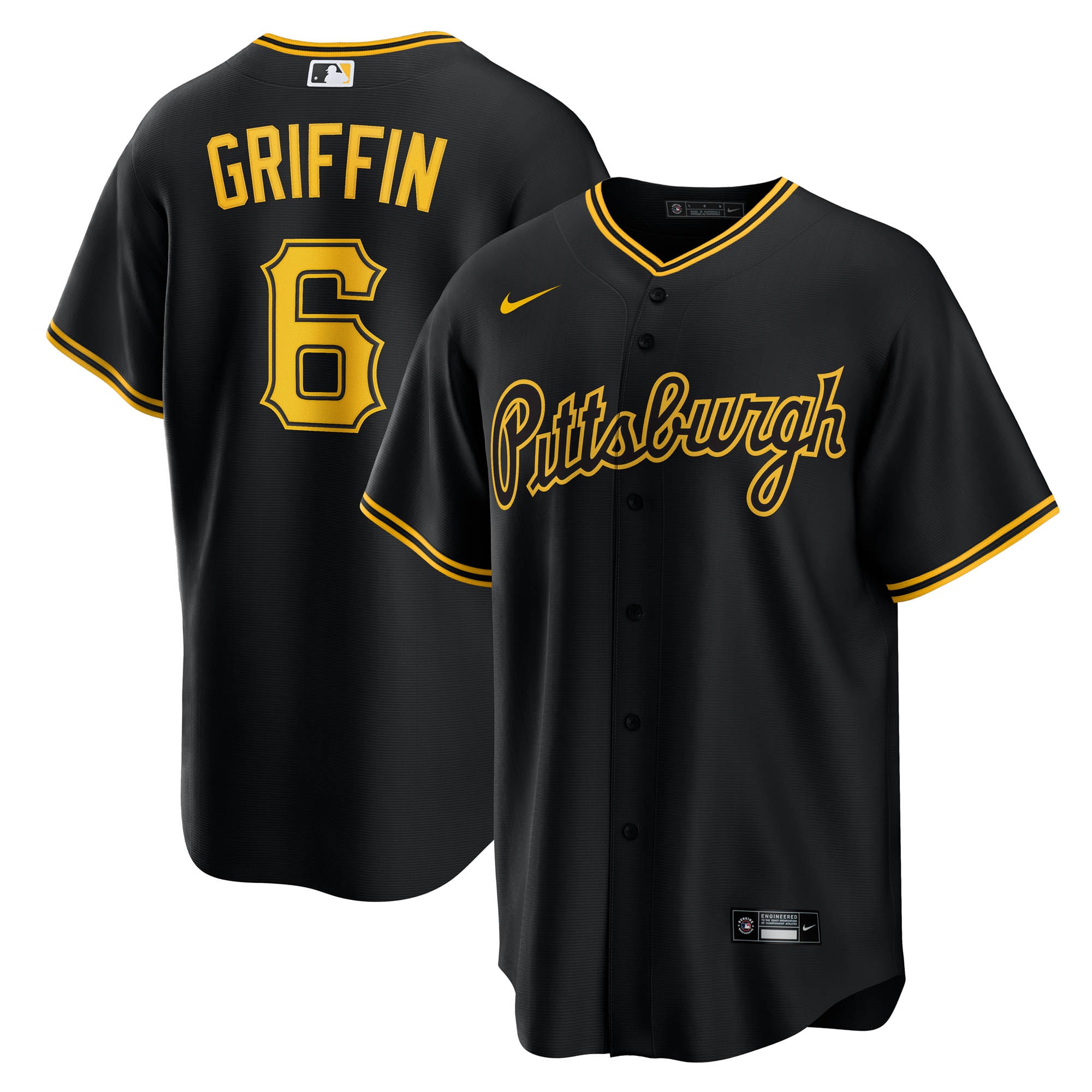 Konnor Griffin Pittsburgh Pirates Alternate Jersey - Black