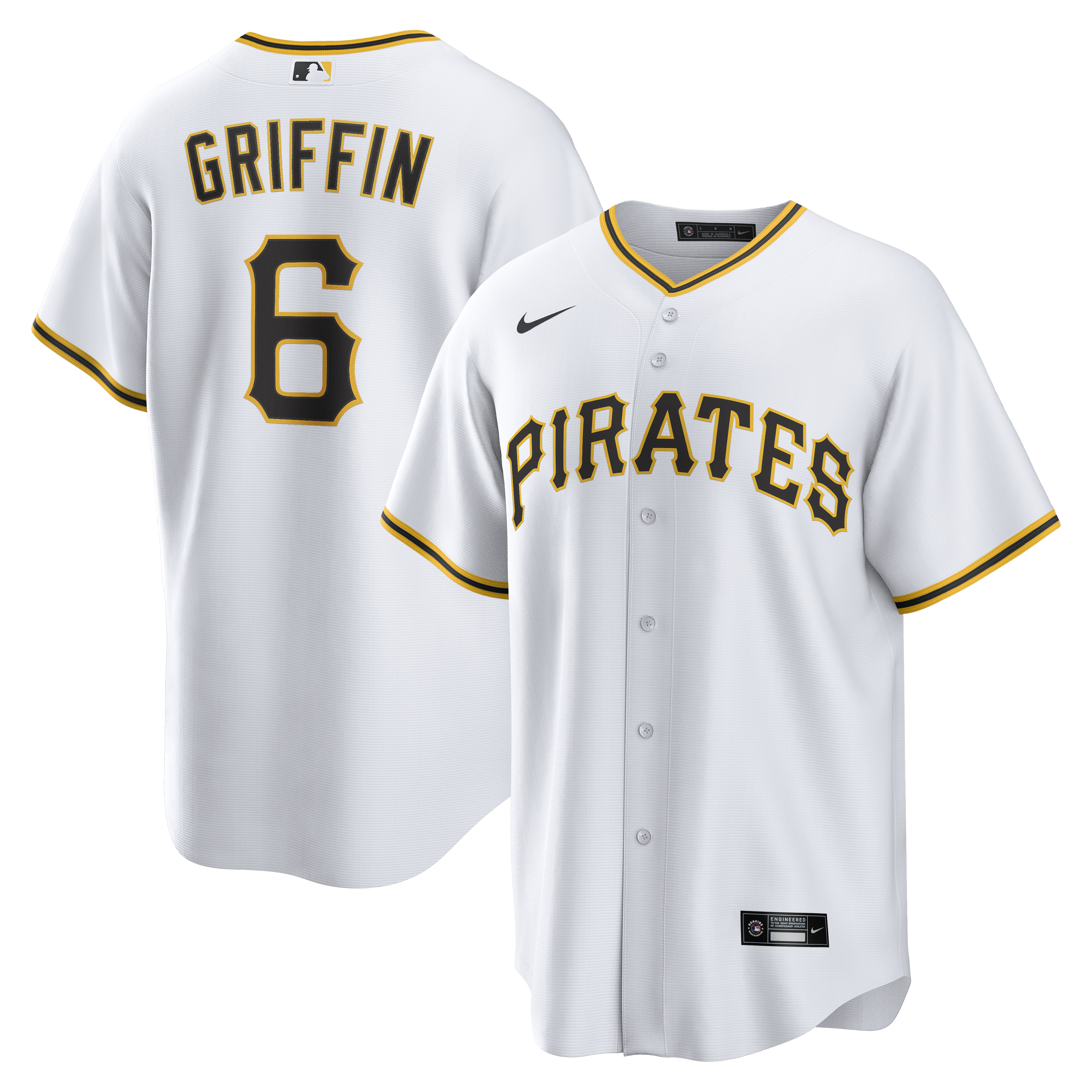 Konnor Griffin Pittsburgh Pirates Home Jersey - White