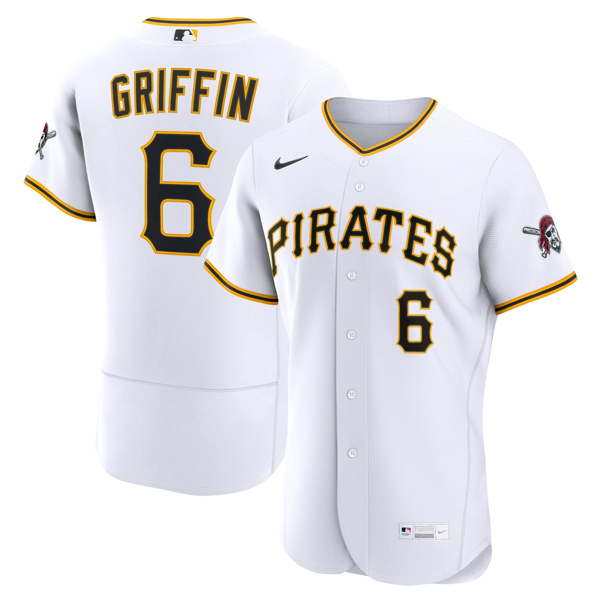 Konnor Griffin Pittsburgh Pirates Home Jersey - White