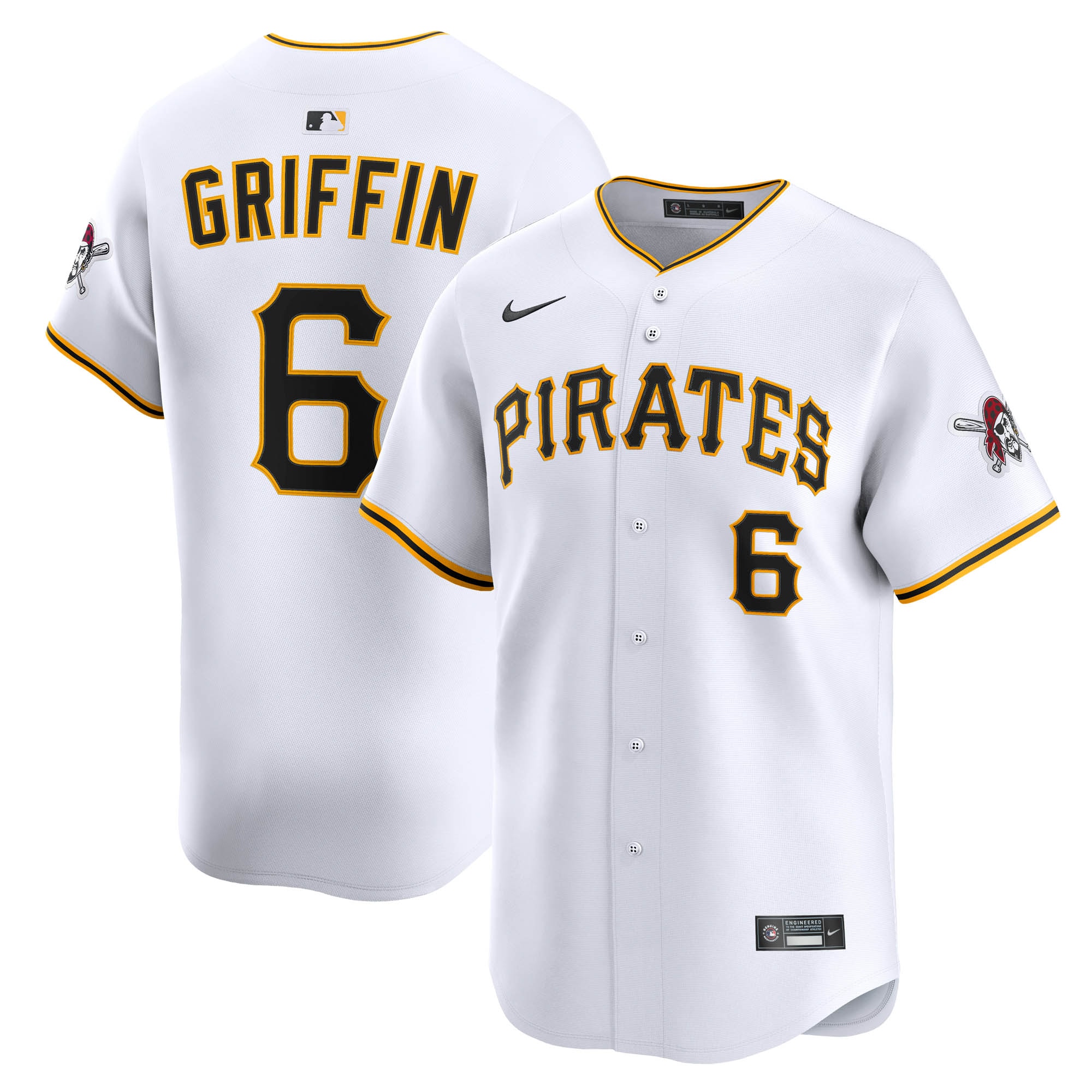 Konnor Griffin Pittsburgh Pirates Home Limited Jersey - White