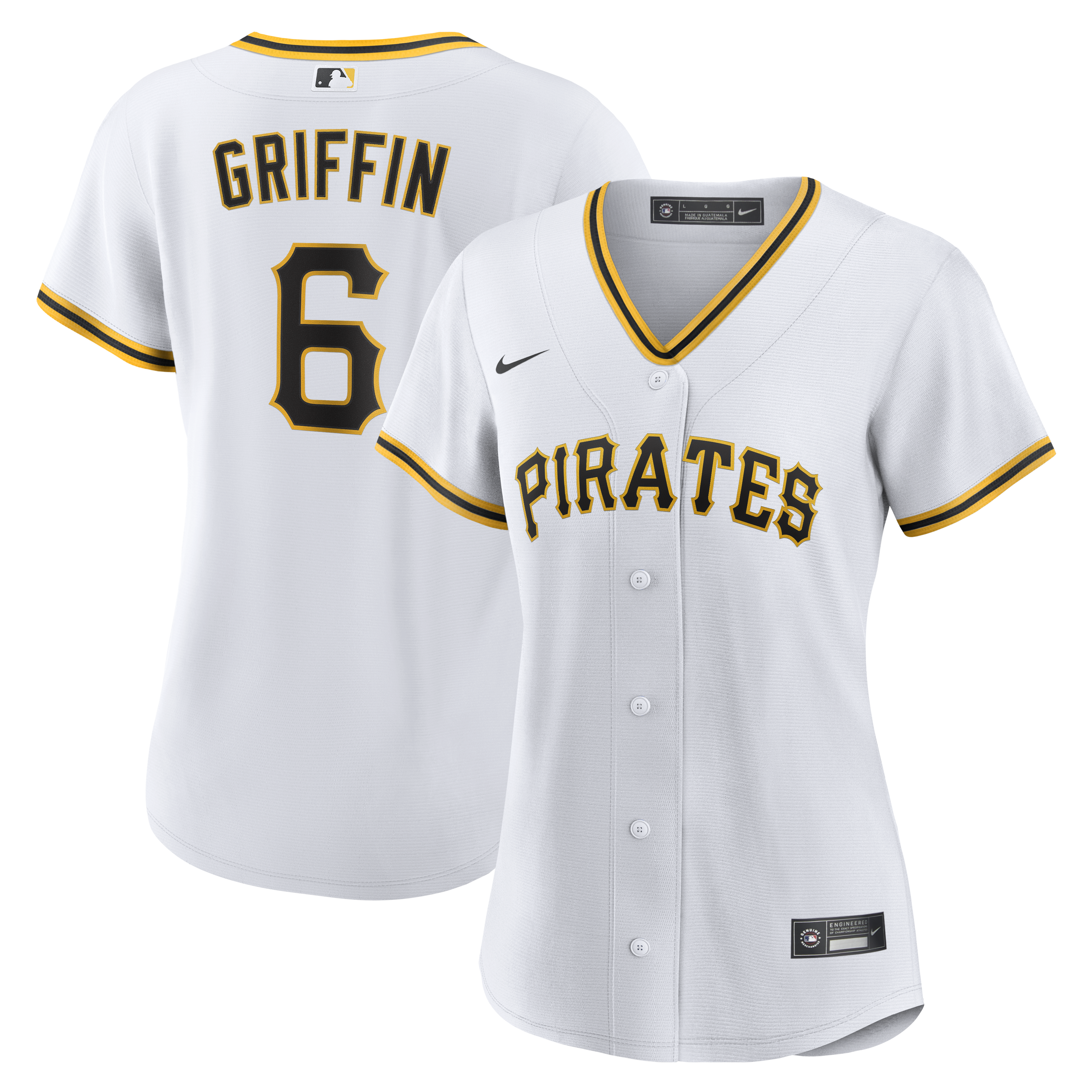 Konnor Griffin Pittsburgh Pirates Women's Home Jersey - White