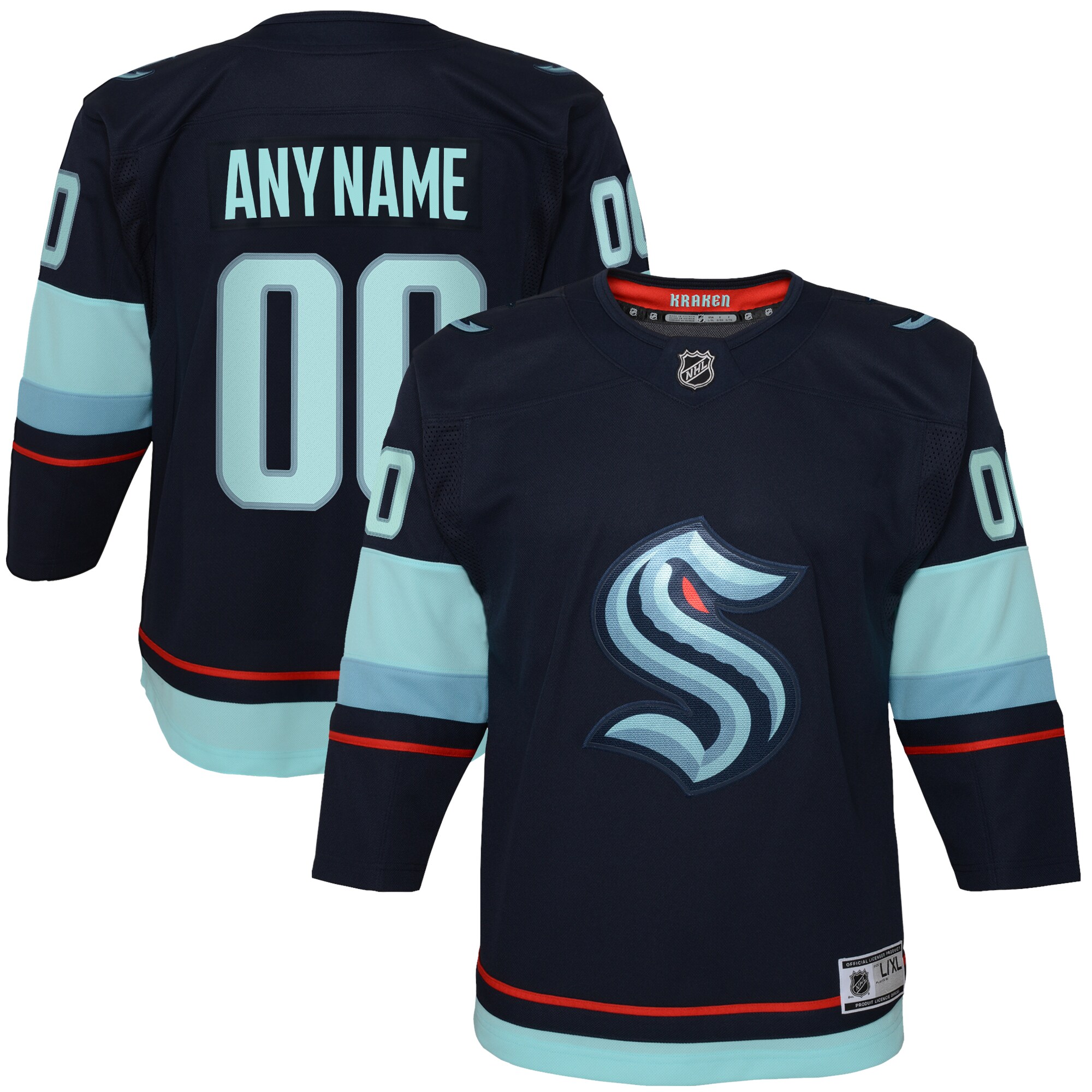 Kraken Navy Blue Jersey - Kraken Navy Blue Hockey Jersey