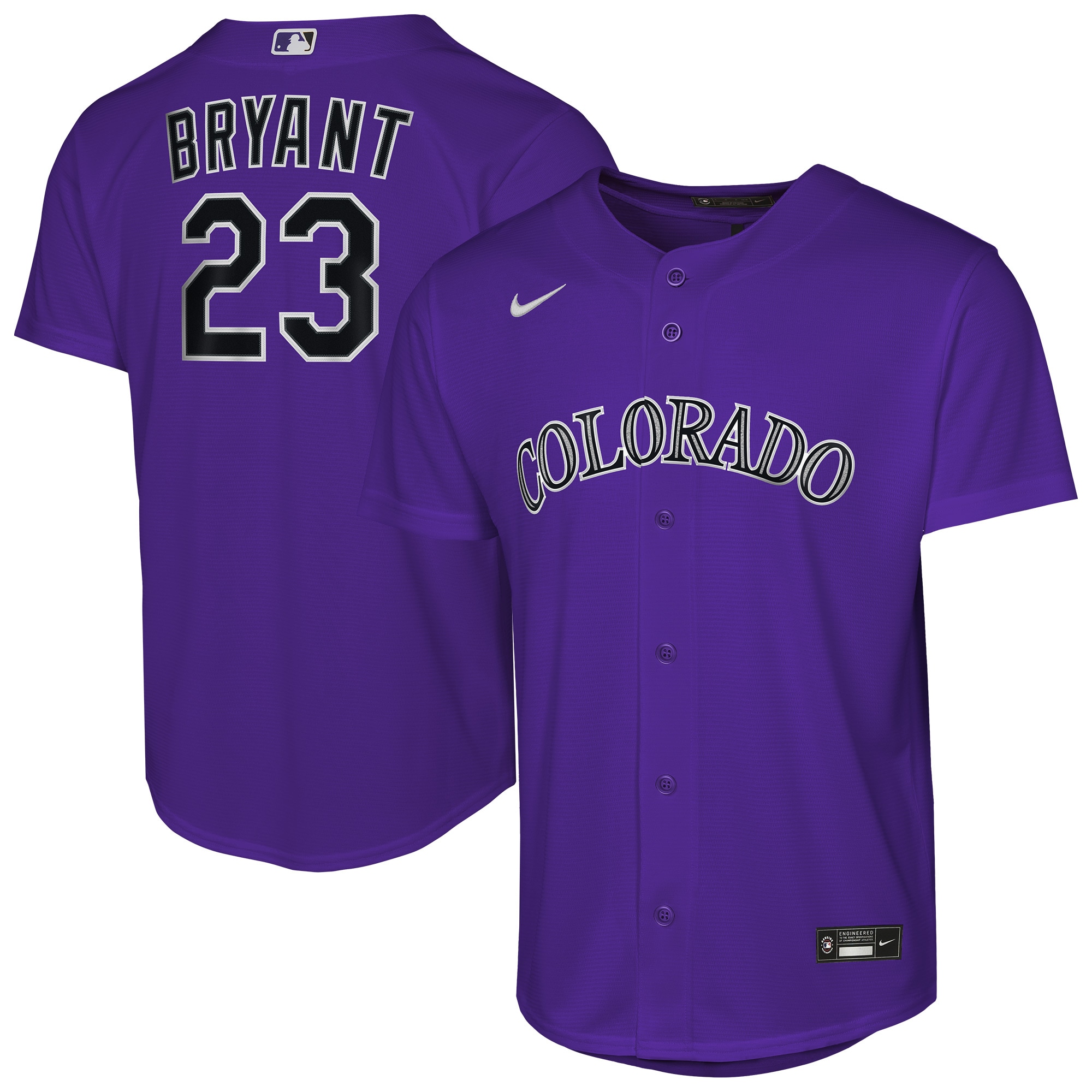 Kris Bryant Colorado Rockies Youth Alternate Jersey - Purple