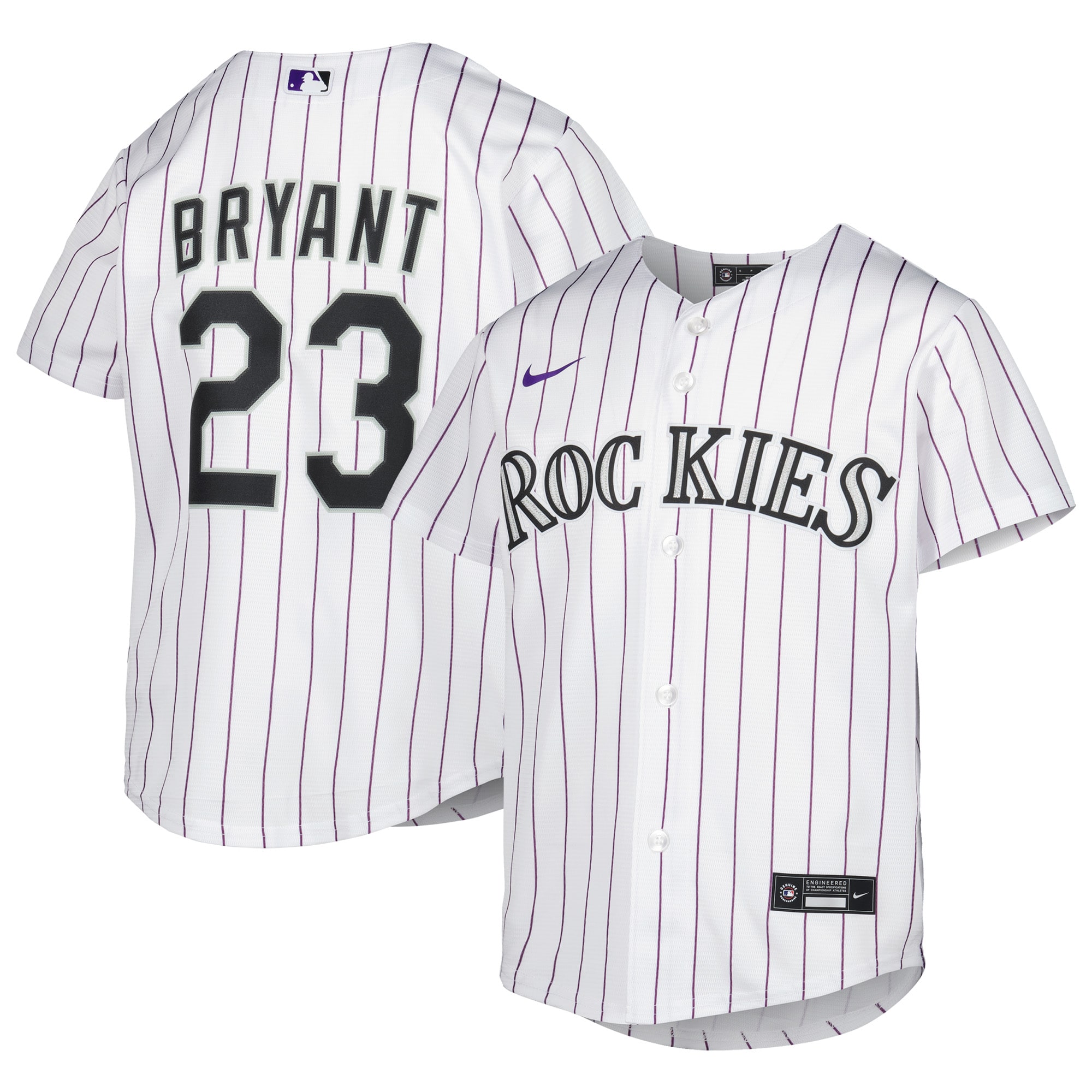 Kris Bryant Colorado Rockies Youth Alternate Player Jersey - White