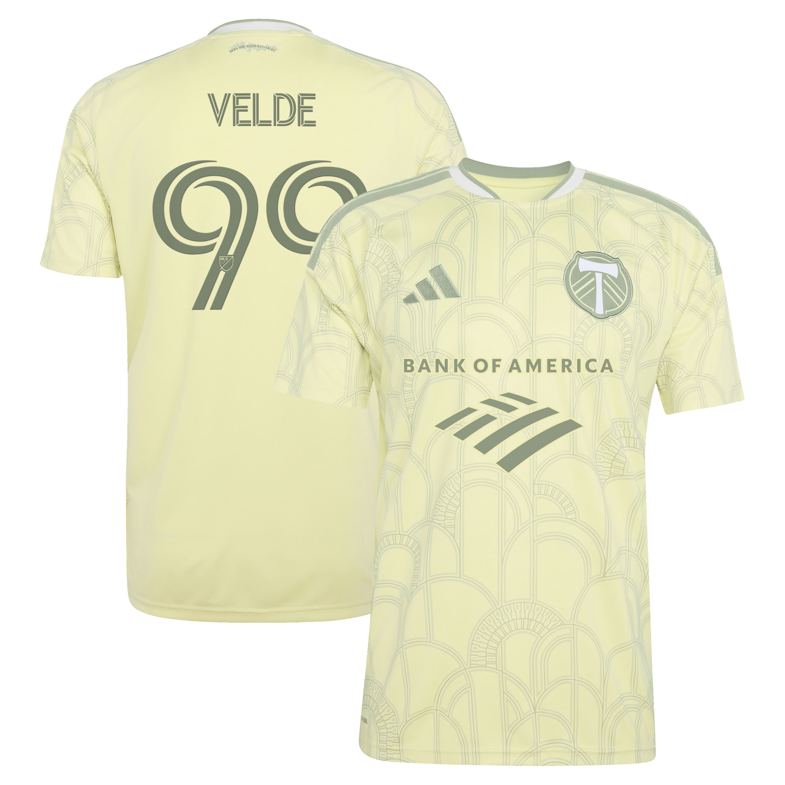 Kristoffer Velde Portland Timbers 2026 Civic Stadium Kit Jersey - Yellow