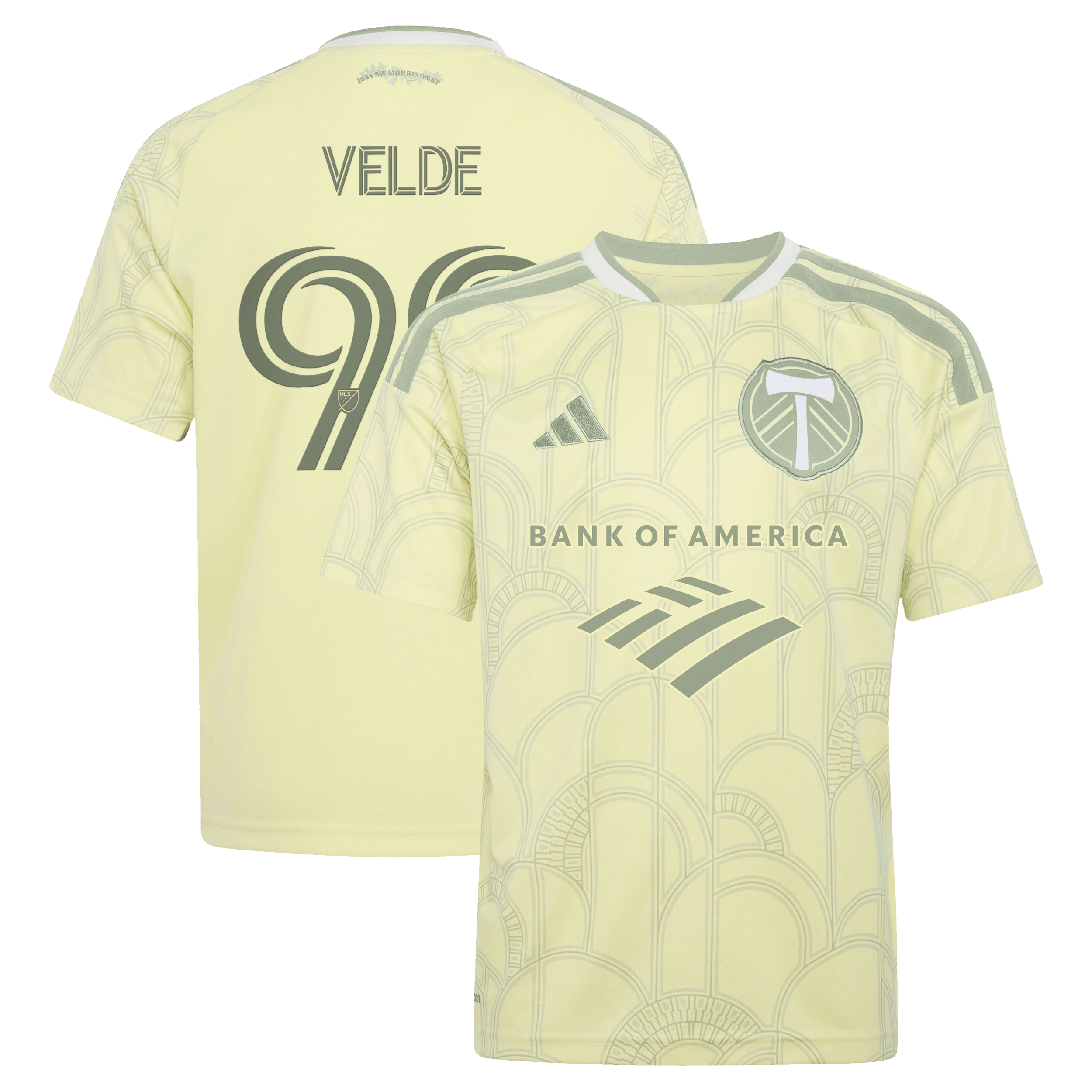 Kristoffer Velde Portland Timbers Youth 2026 Civic Stadium Kit Jersey - Yellow