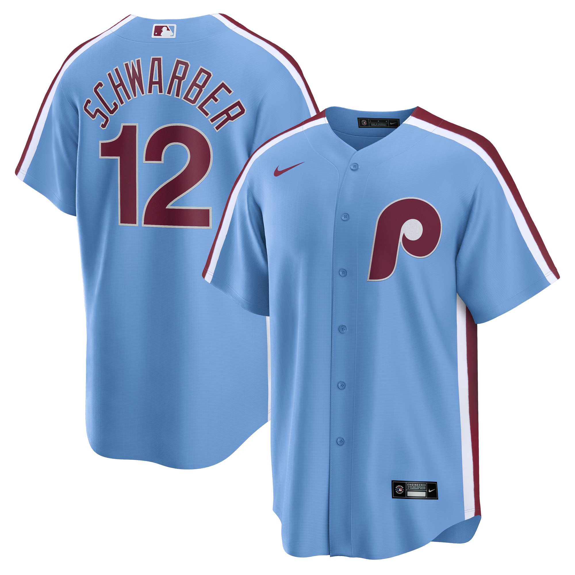Kyle Schwarber Philadelphia Phillies Alternate, 1st Jersey - Light Blue