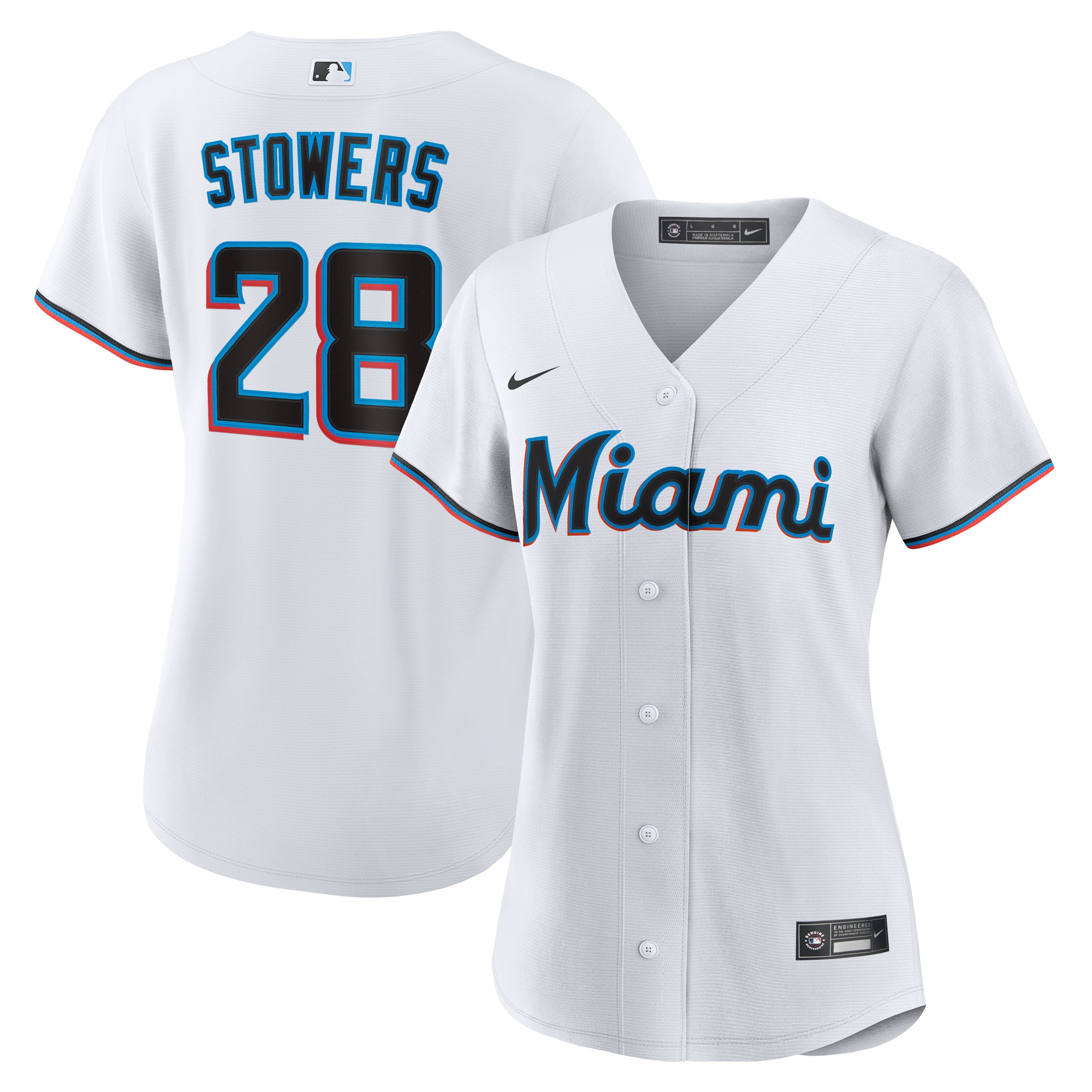 Kyle Stowers Miami Marlins Women's Home Jersey - White