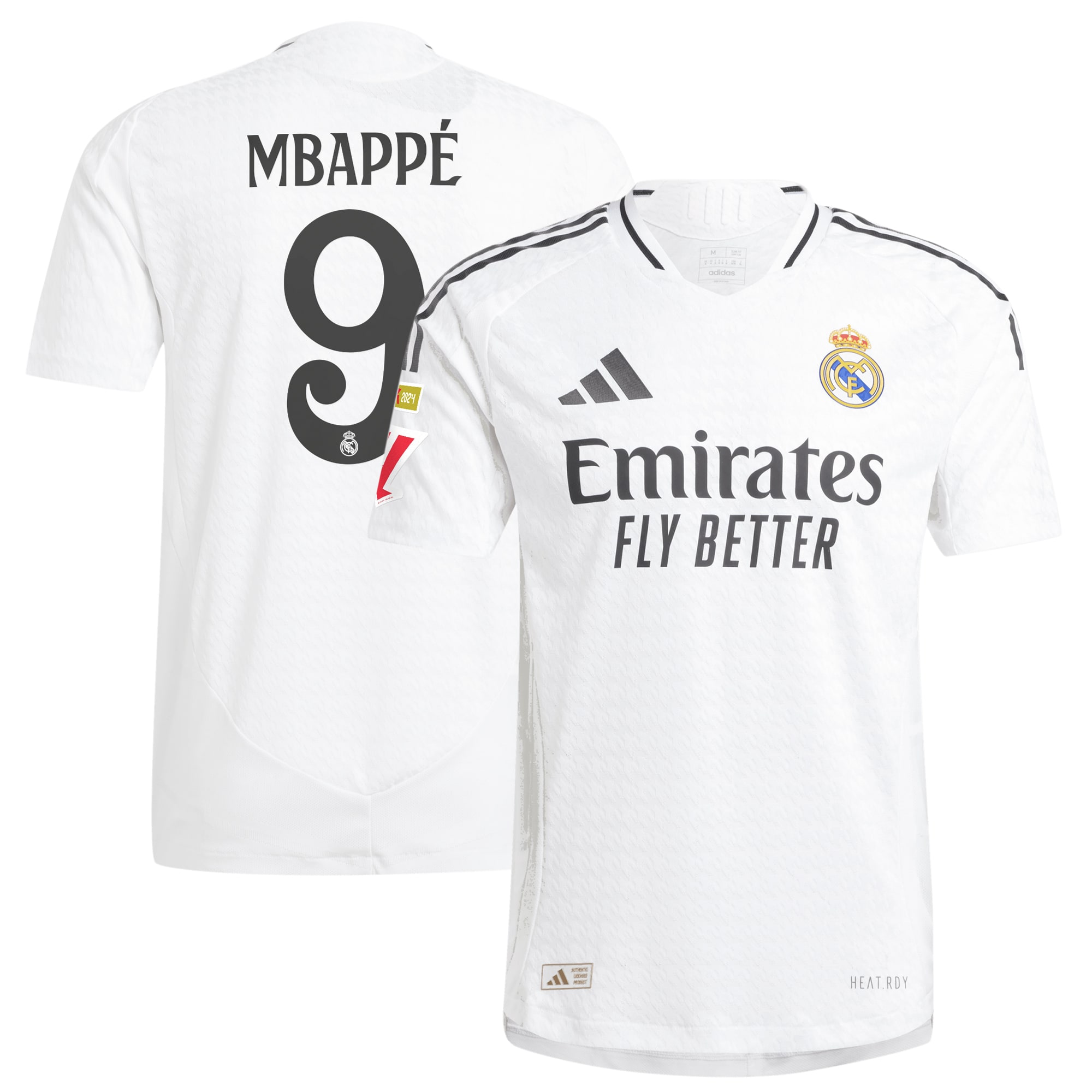 Kylian Mbappé Real Madrid 2024/25 Home Player Jersey - White