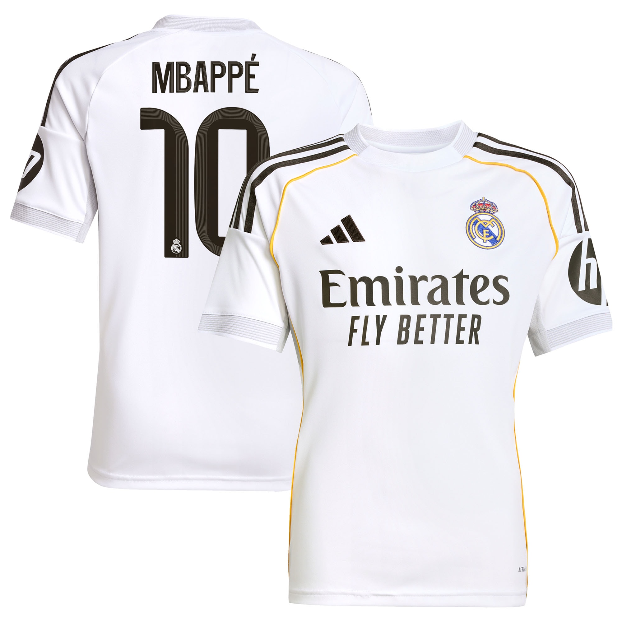 Kylian Mbappé Real Madrid Youth 2025/26 Home Player Jersey