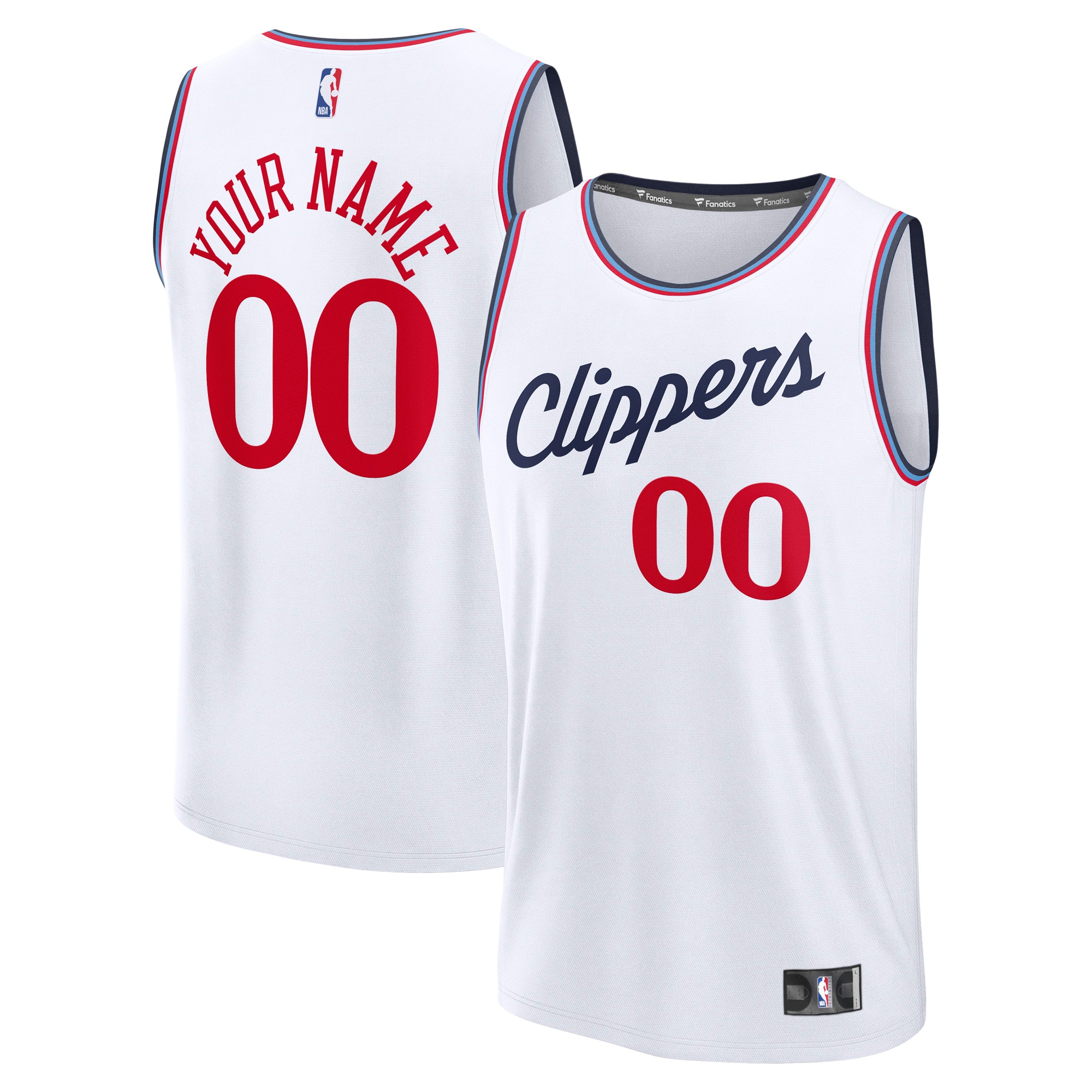 LA Clippers Fanatics Fast Break Custom Jersey - Association Edition