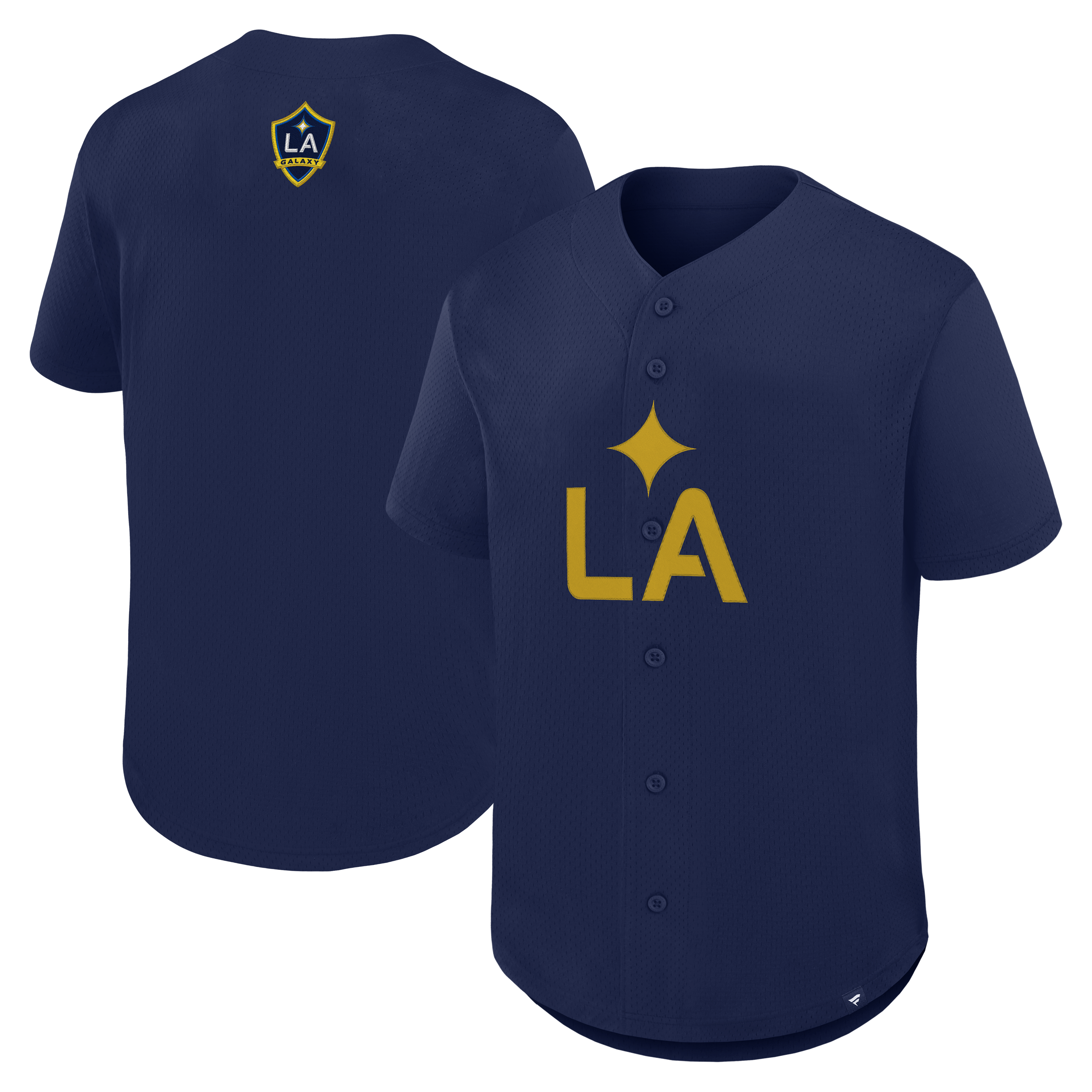 LA Galaxy Fanatics Maximum Intensity Button-Up Jersey  - Navy