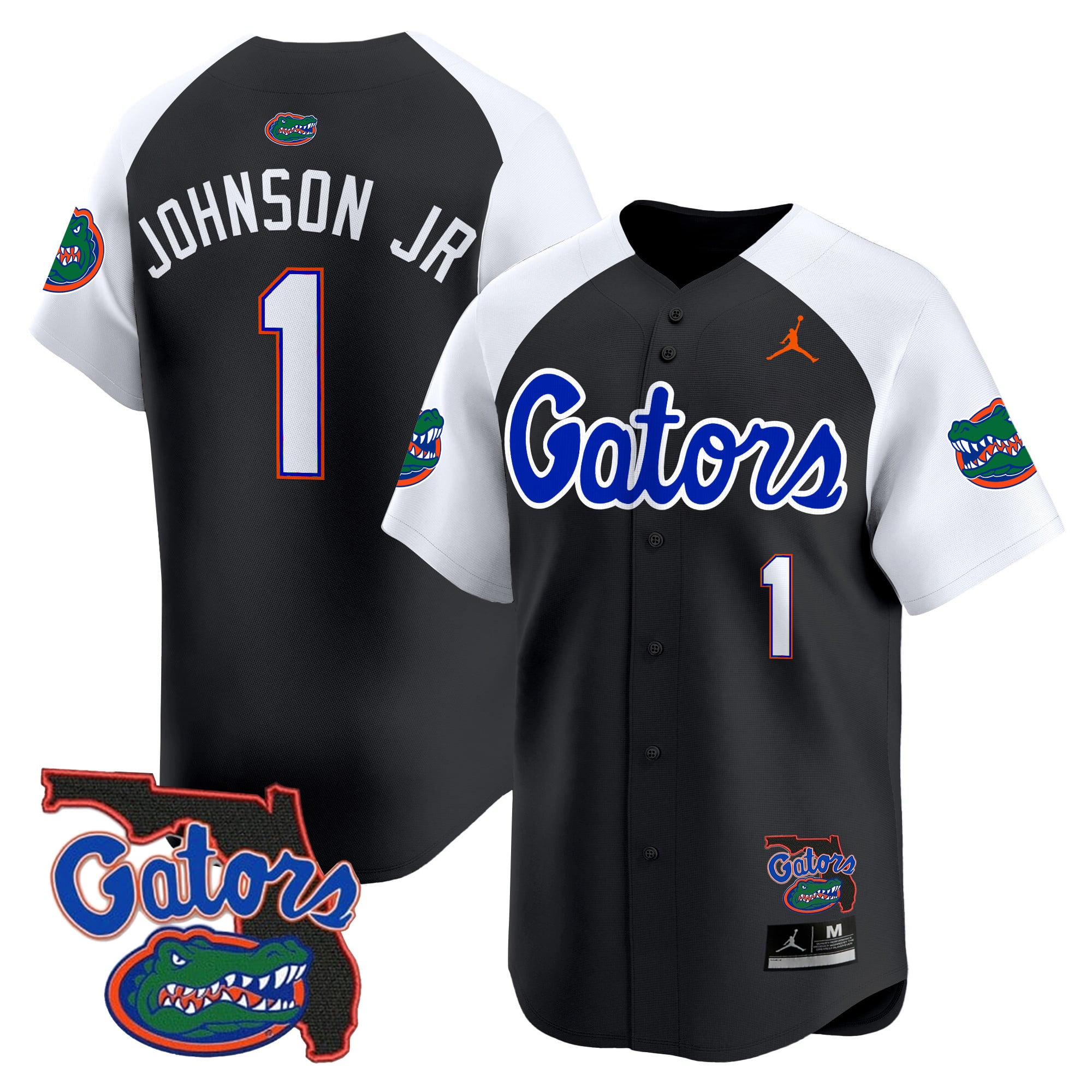 Alternative view of lagway Jordan Gators Black Baseball Jersey - Jordan Gators Lagway #2