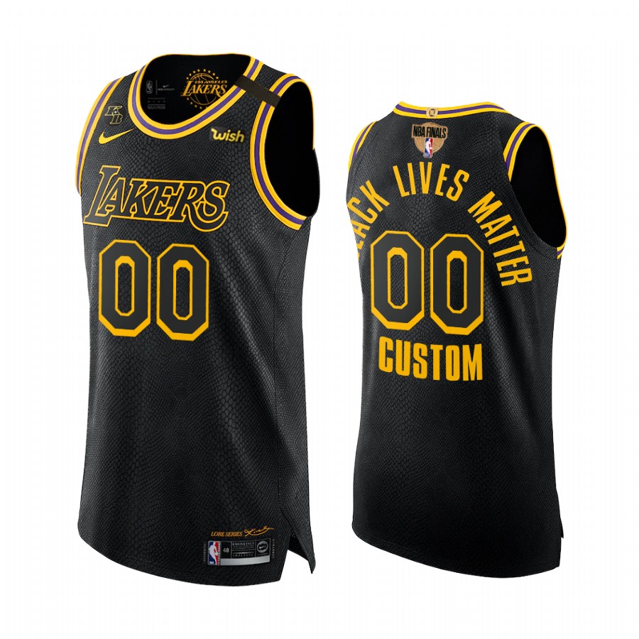 Lakers Black BLM Snakeskin Jersey - Nike Lakers Black BLM Snakeskin