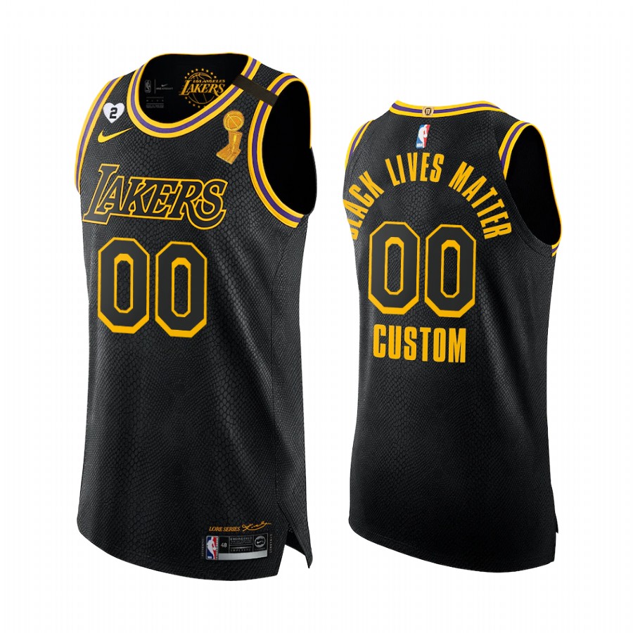 Lakers Black Custom Jersey nike - Nike Lakers Black Custom Jersey