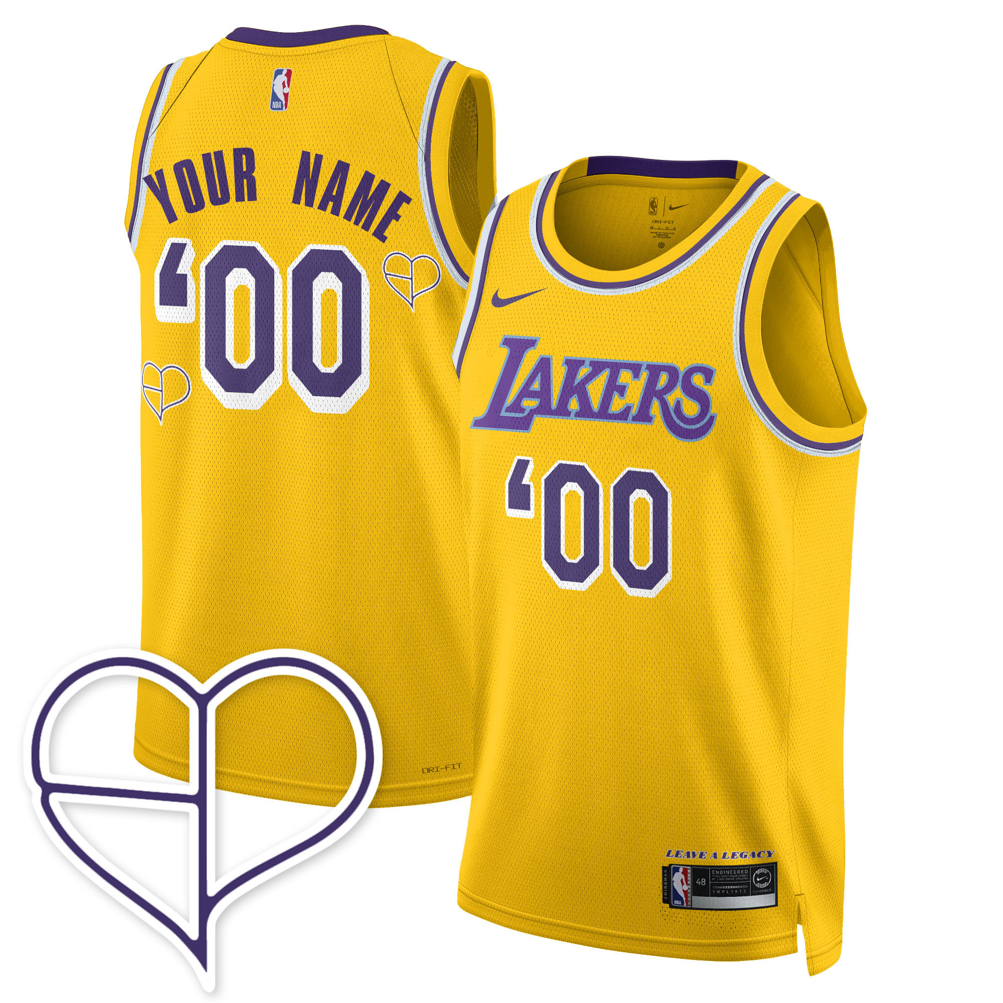 Alternative view of Lakers Black Pink Jersey - Nike Lakers Black & Pink Custom Jersey