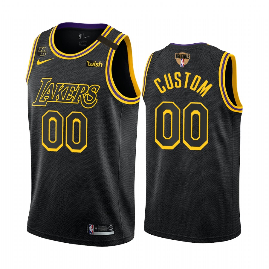 Lakers Black Snakeskin Custom Jersey - Nike - NBA Finals