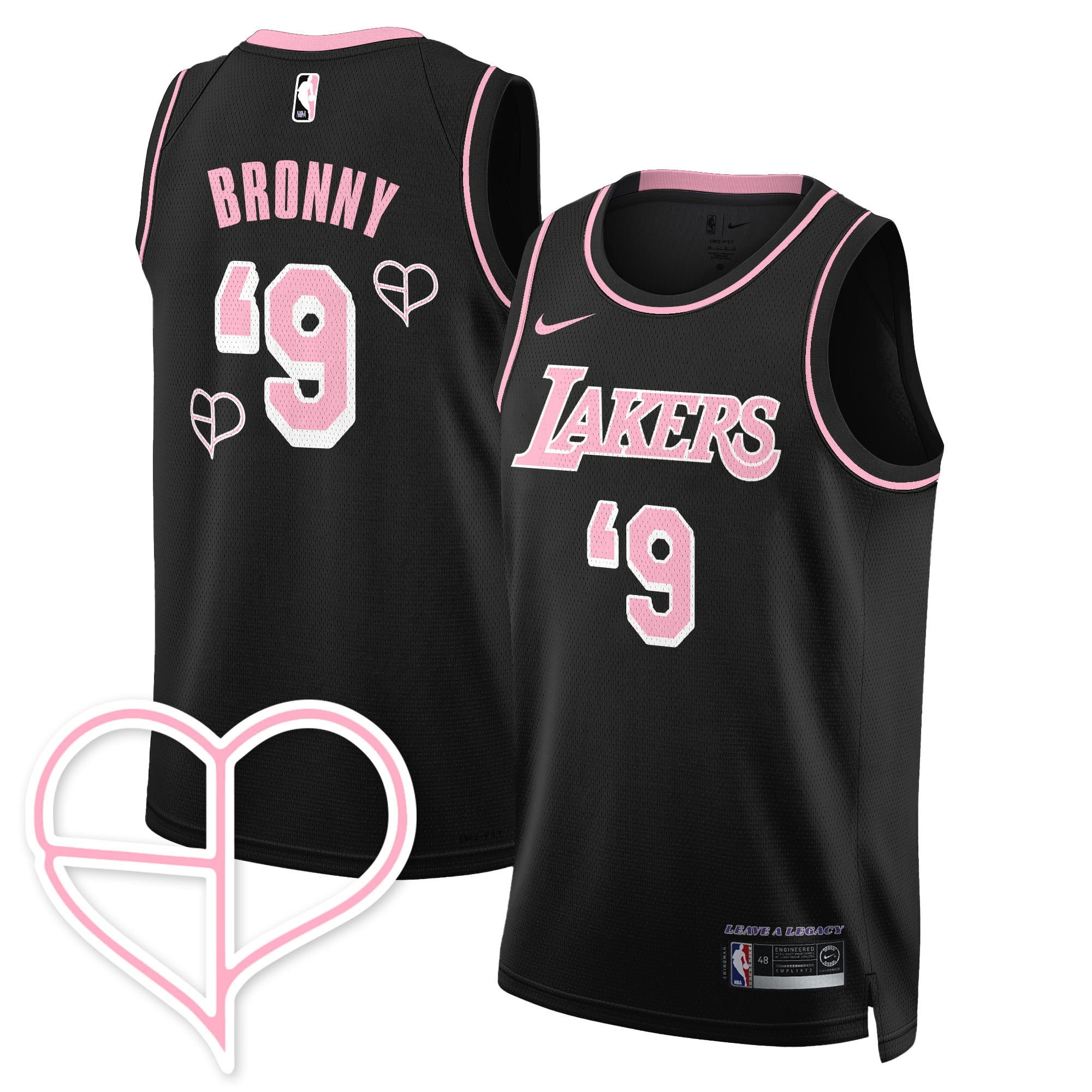 Alternative view of Lakers BLACKPINK Jersey - Nike - #16 Edition