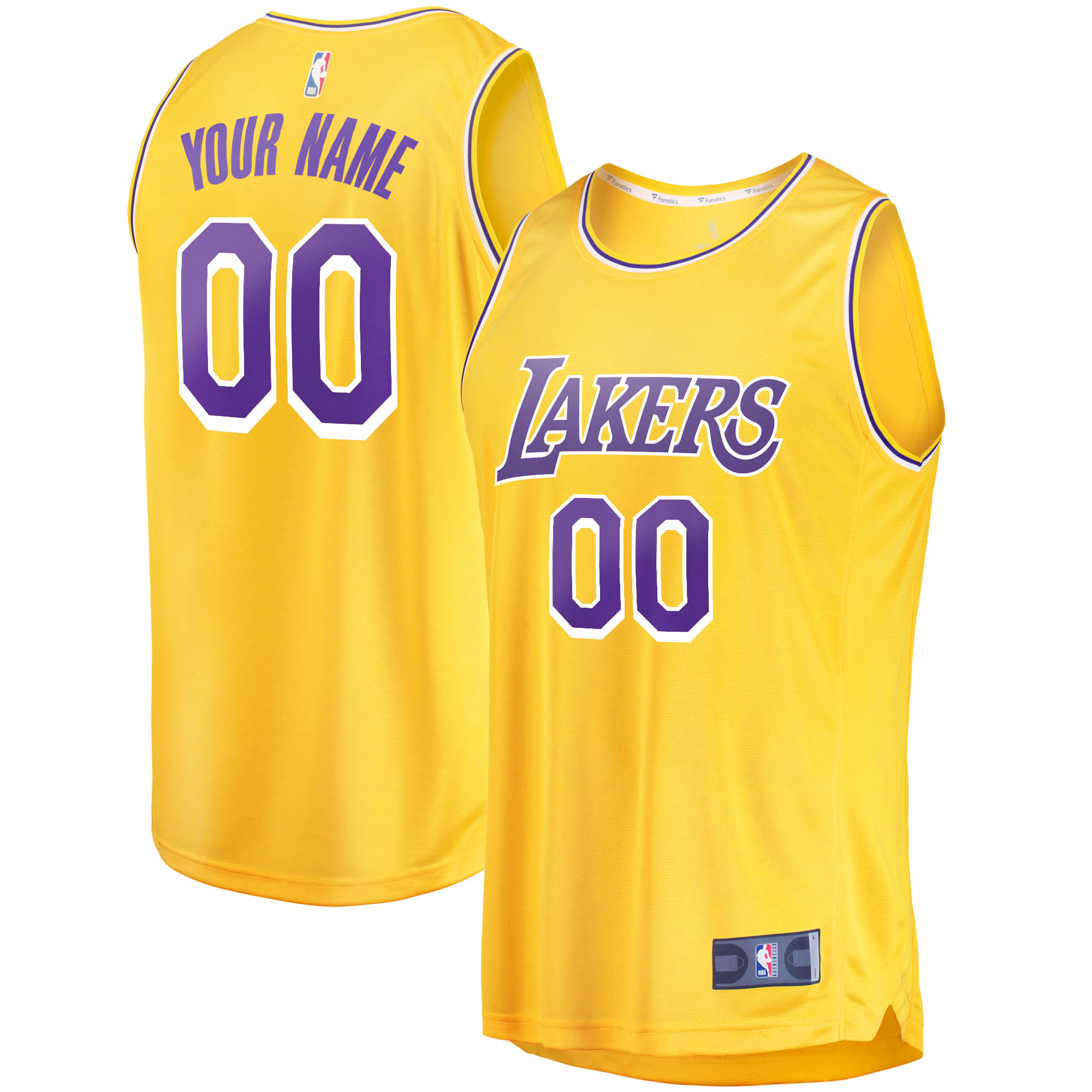Lakers Gold Custom Jersey - Fanatics - Personalize Your Own!