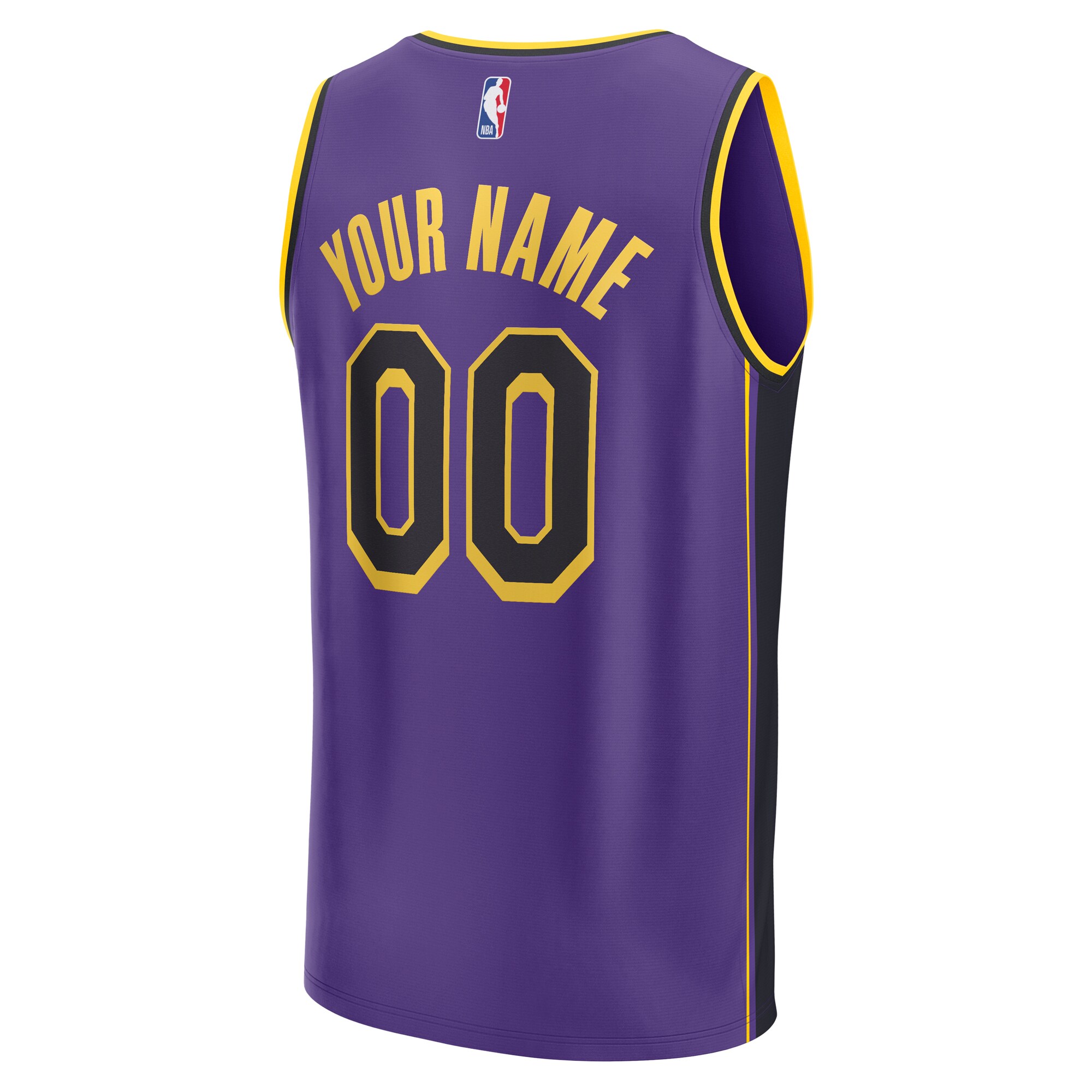 Alternative view of Lakers Purple Custom Jersey - Fanatics Authentic Edition
