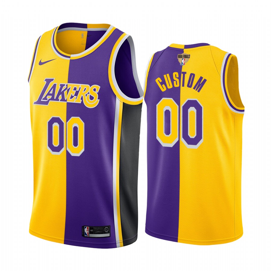 Lakers Split Jersey - Custom Nike Gold & Purple Edition