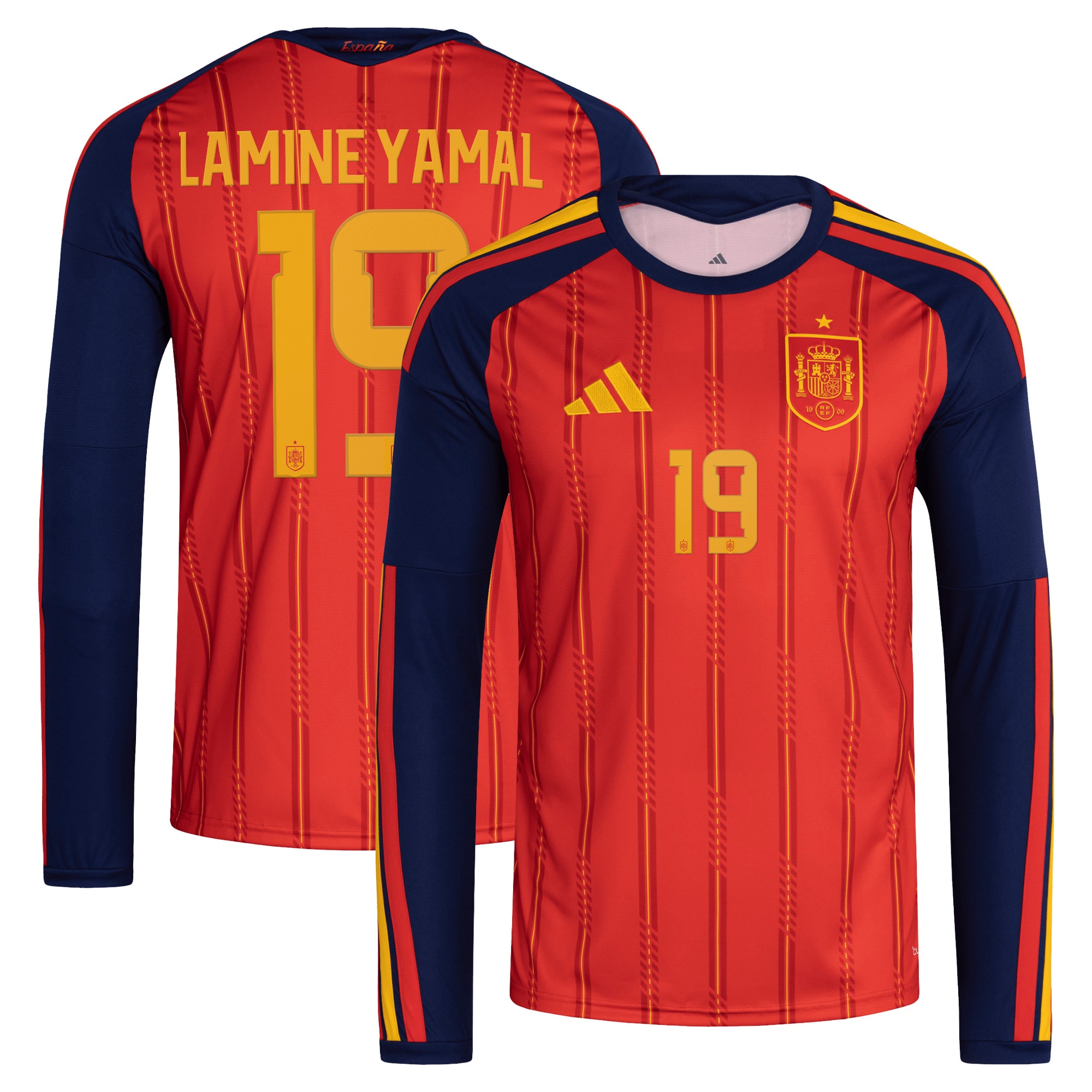 Lamine Yamal Spain National Team 2026 Home Long Sleeve Jersey - Red