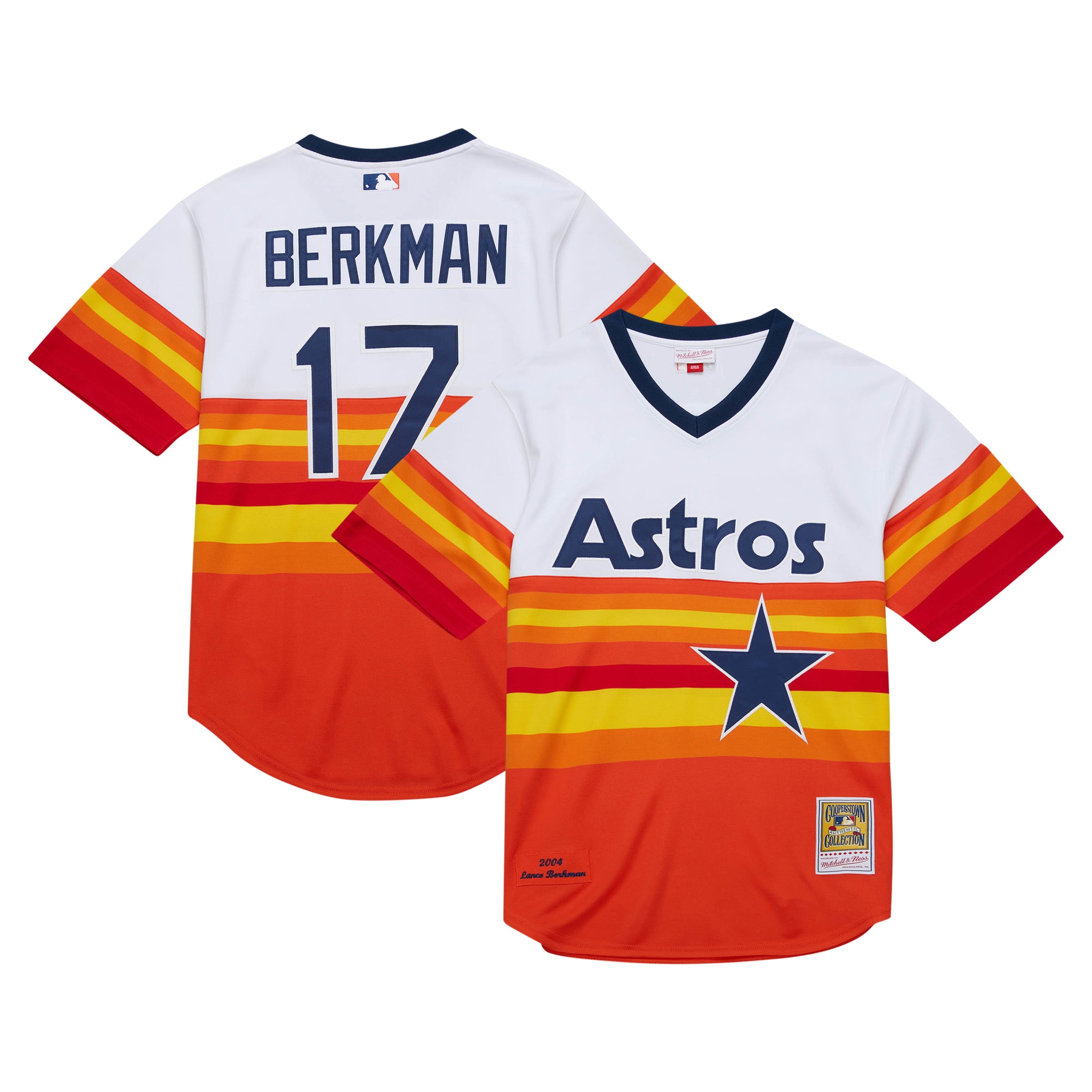 Lance Berkman Houston Astros 2004 Cooperstown Collection Throwback Jersey - White