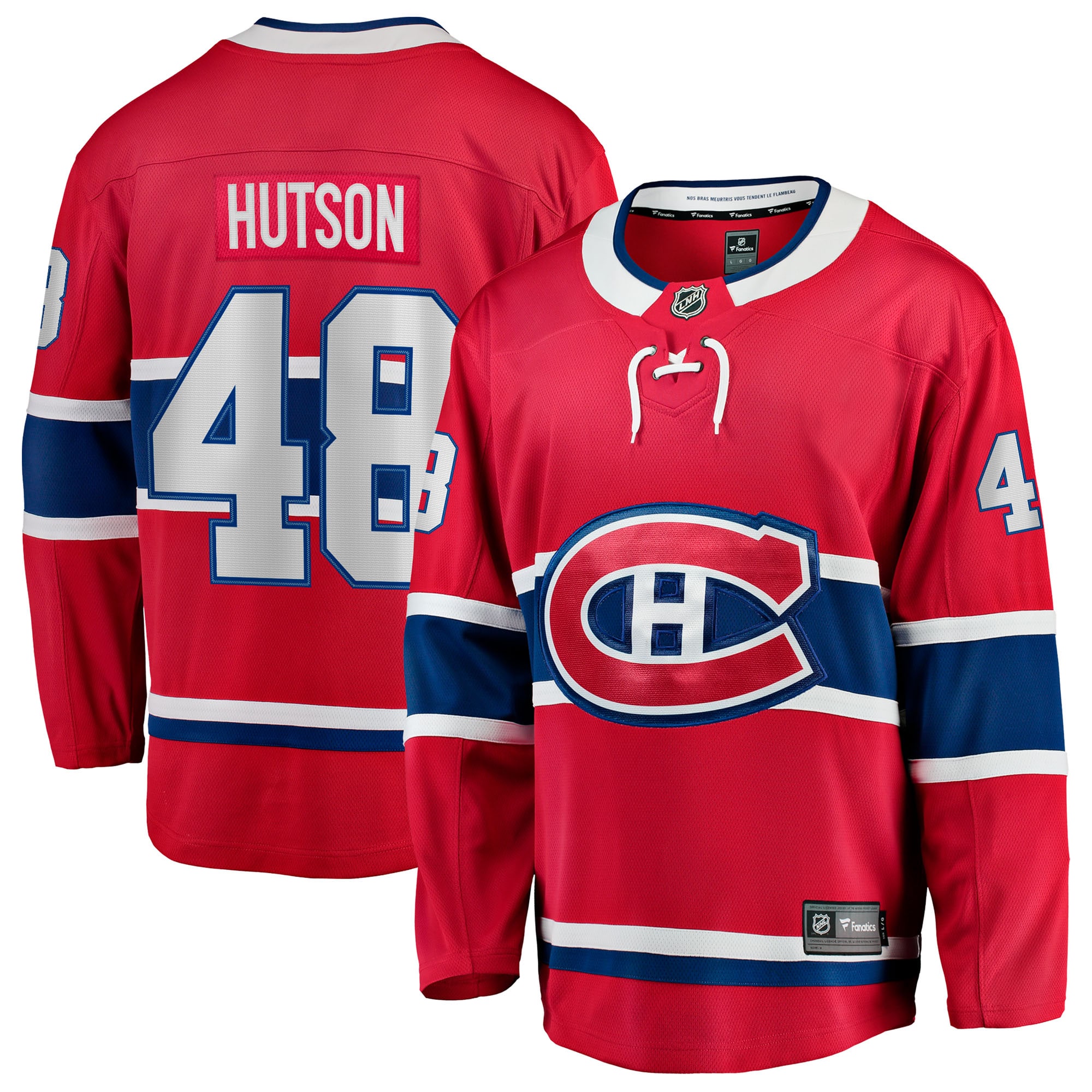 Lane Hutson Montreal Canadiens Fanatics Home Breakaway Jersey - Red