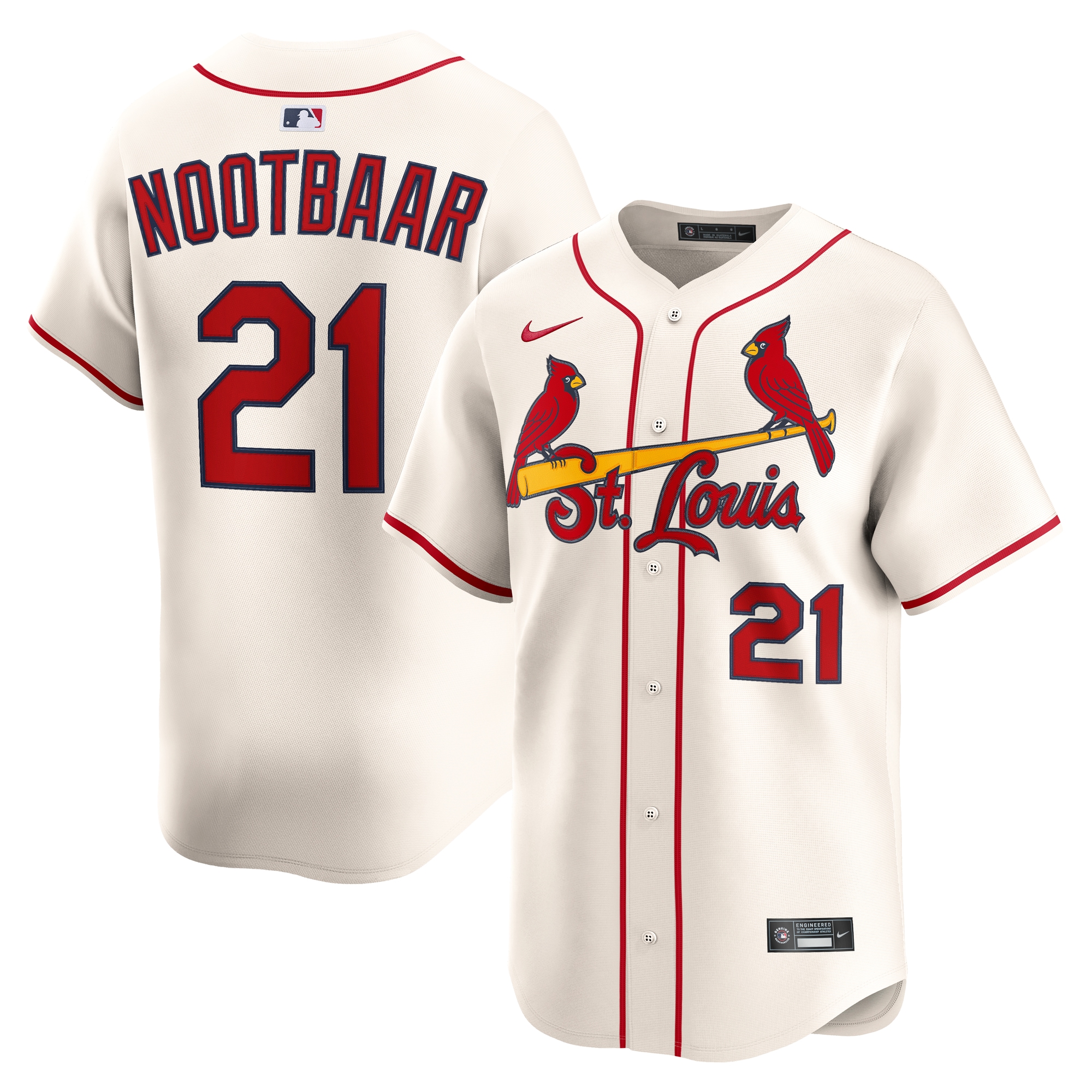 Lars Nootbaar St. Louis Cardinals Alternate 2 Limited Jersey - Cream
