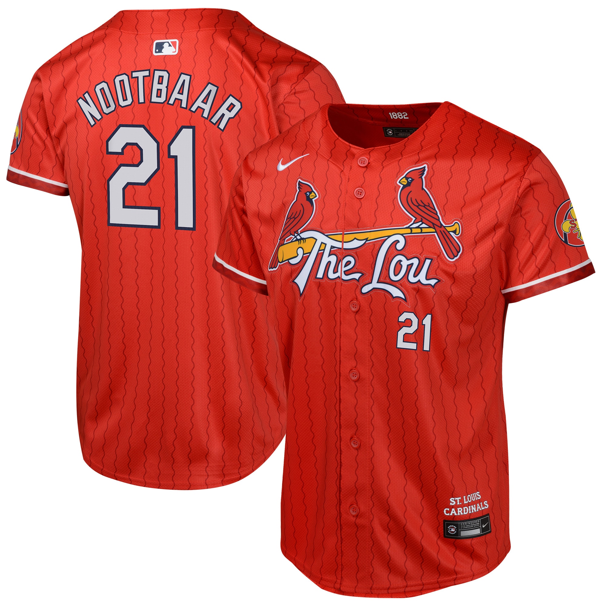 Lars Nootbaar St. Louis Cardinals Youth 2024 City Connect Limited Player Jersey - Red