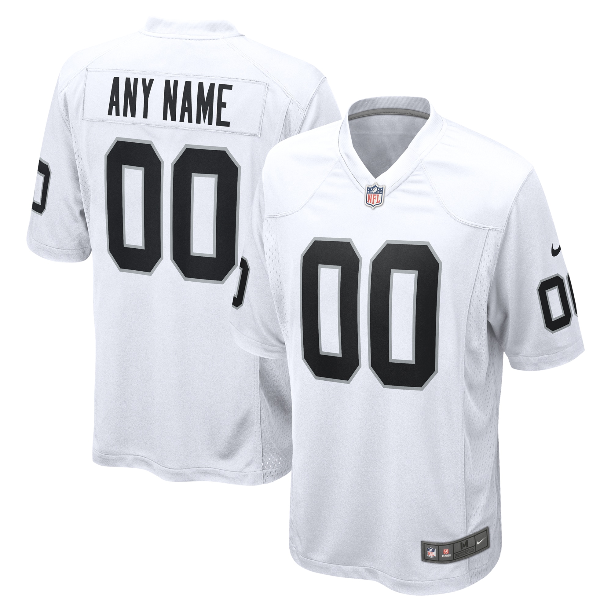Las Vegas Raiders Youth Team Custom Game Jersey - White