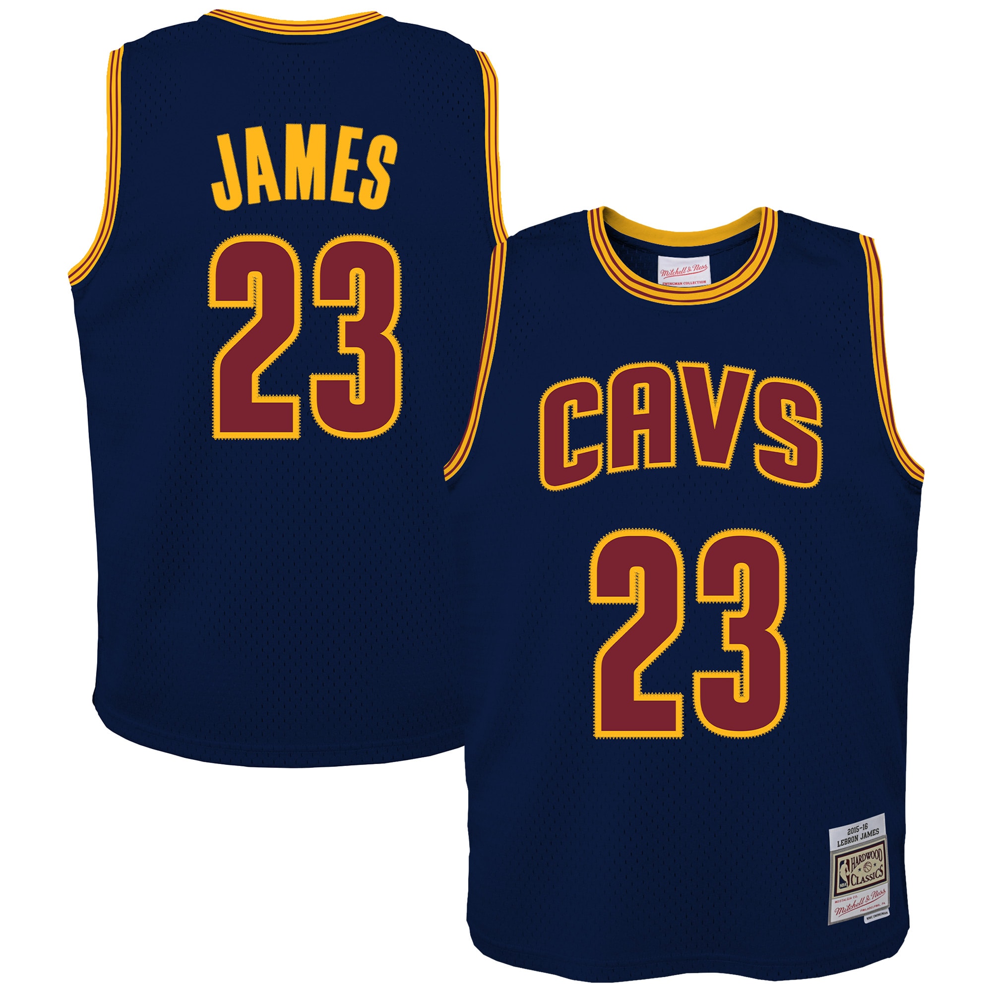 LeBron James Cleveland Cavaliers Youth 2015/16 Hardwood Classics Swingman Jersey - Navy