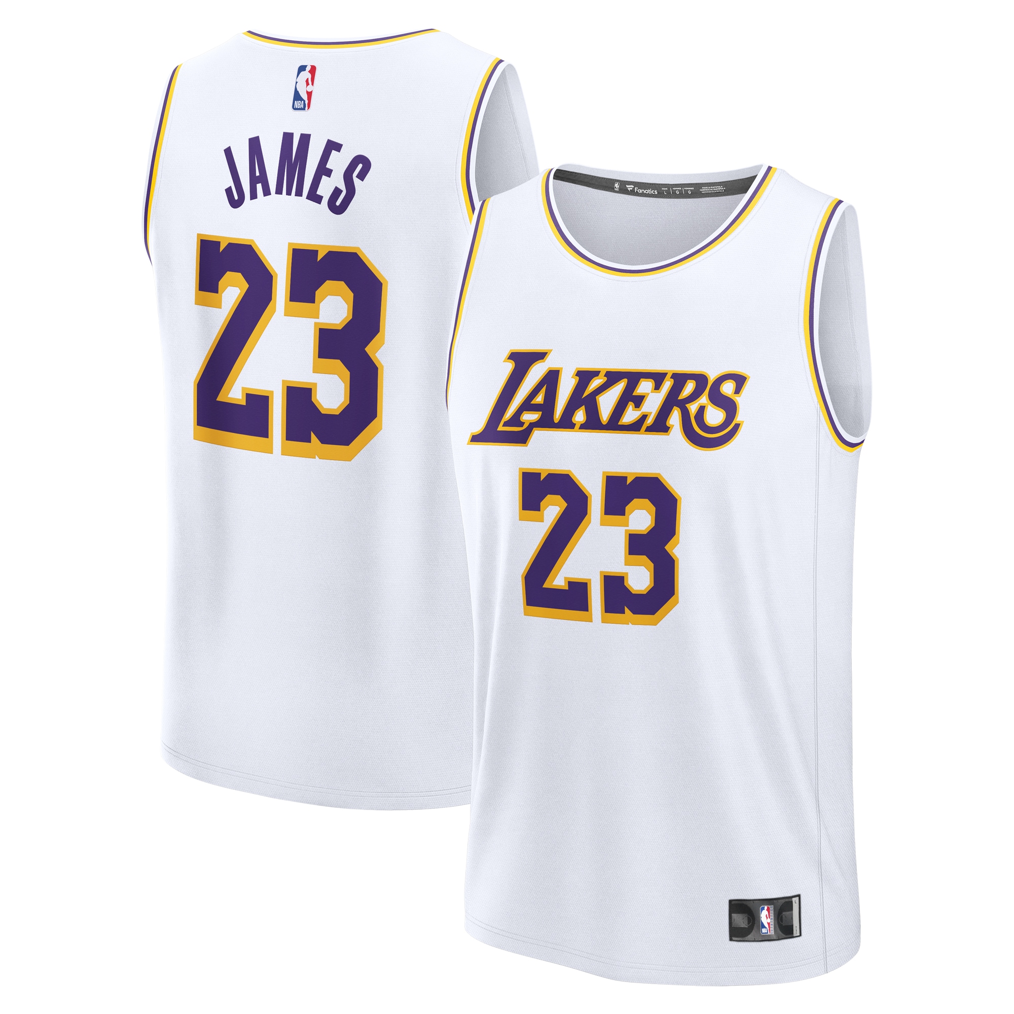 LeBron James Los Angeles Lakers Fanatics Fast Break Player Jersey - Association Edition - White