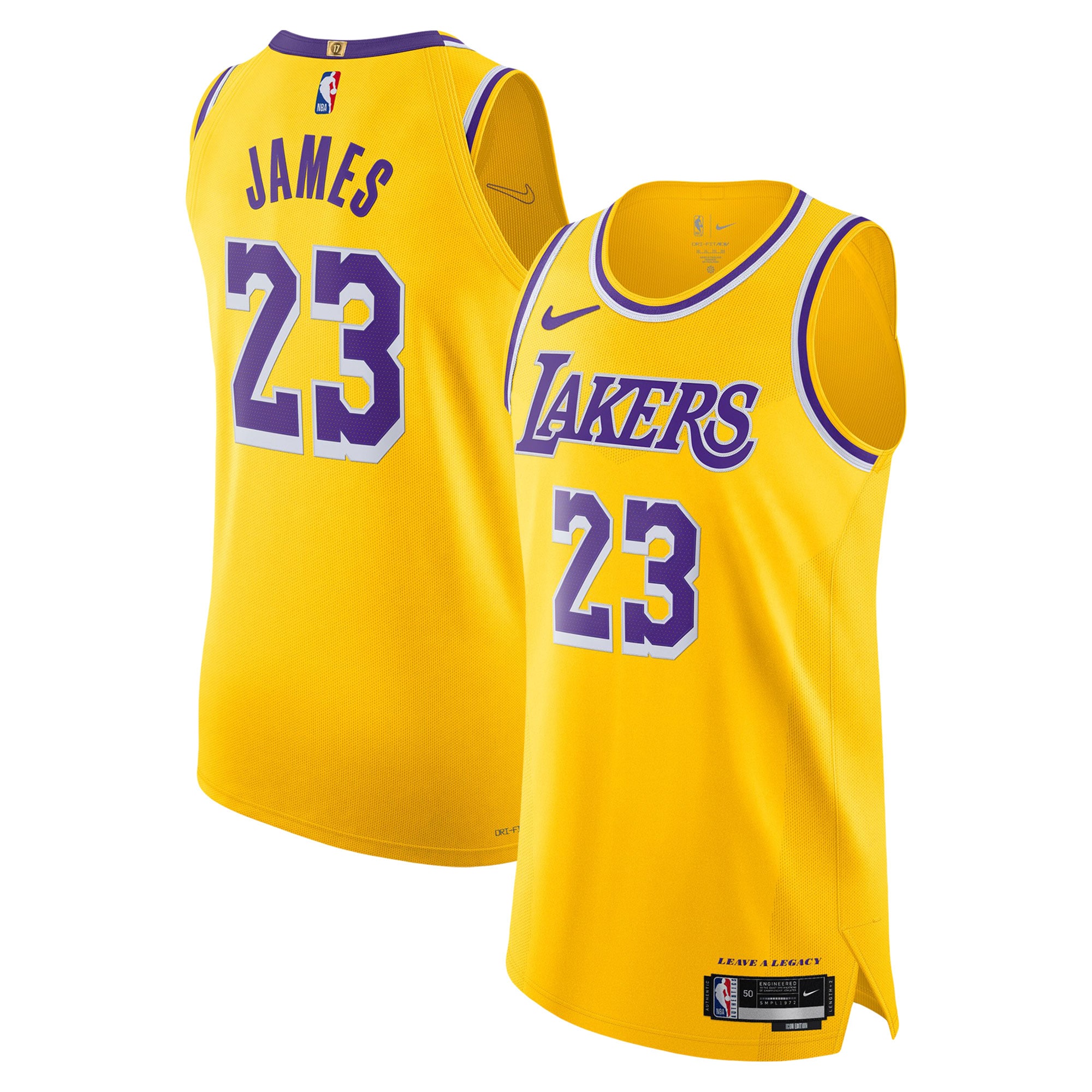 LeBron James Los Angeles Lakers Jersey - Icon Edition - Gold