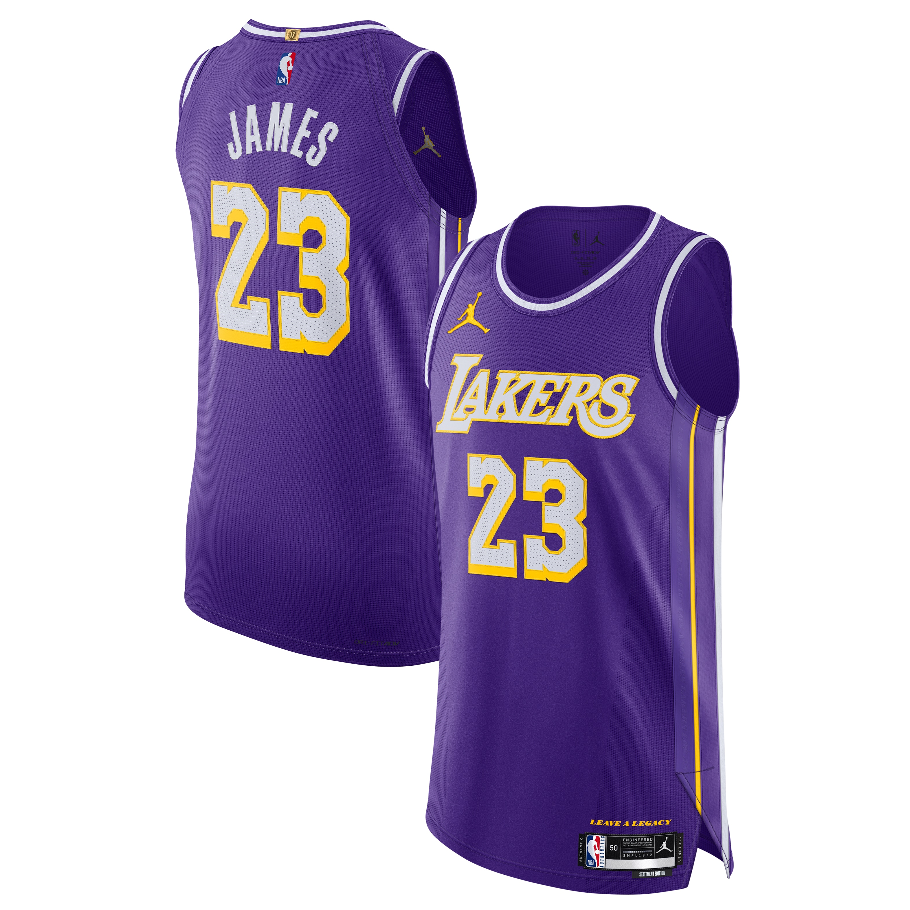 LeBron James Los Angeles Lakers Jordan Brand Unisex 2025/26 Jersey - Statement Edition - Purple