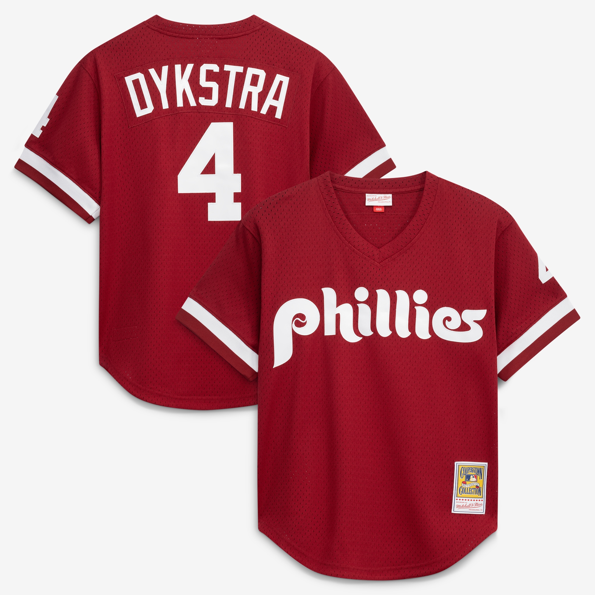 Lenny Dykstra Philadelphia Phillies Batting Practice Jersey - Scarlet