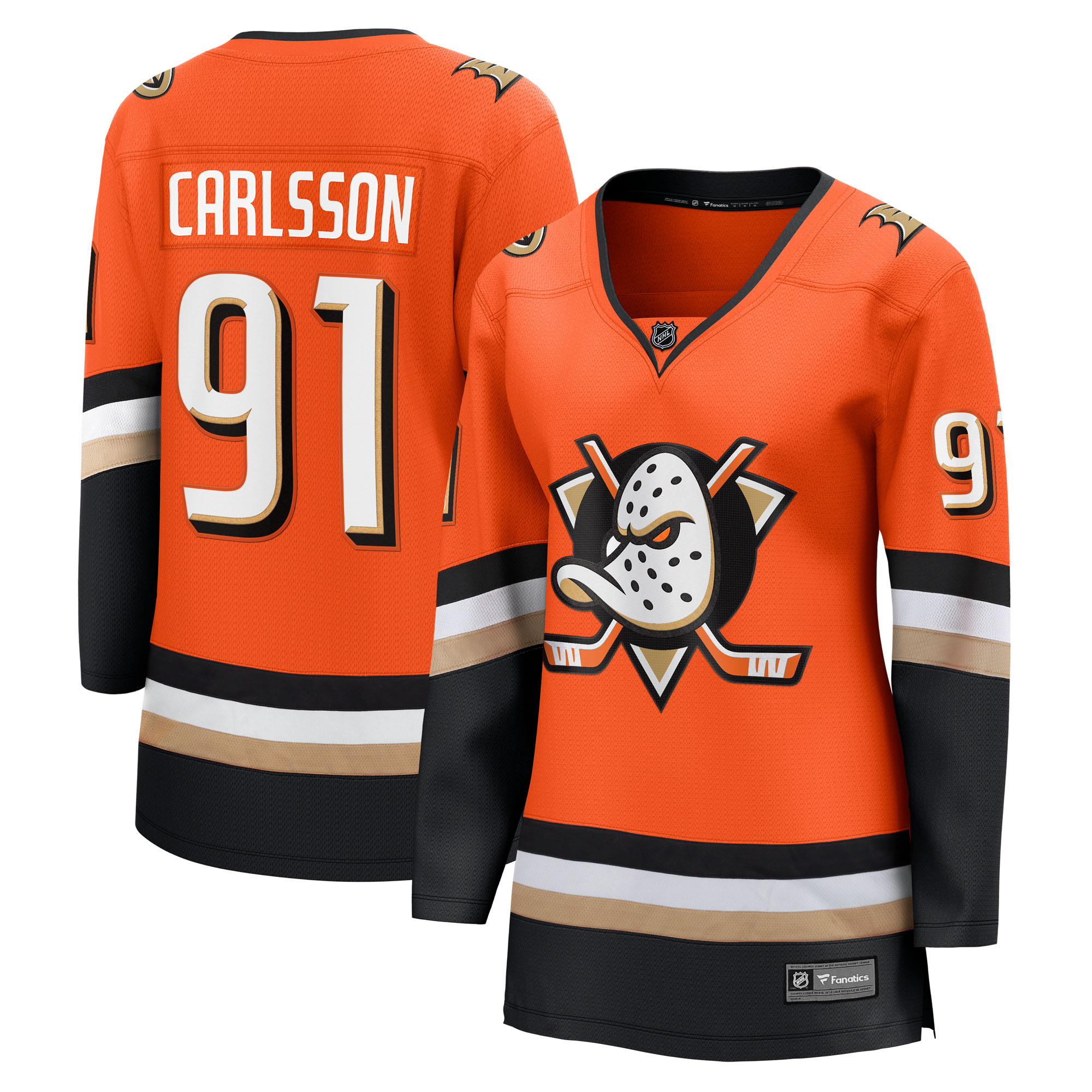 Leo Carlsson Anaheim Ducks Fanatics Women's Home Breakaway Jersey - Orange
