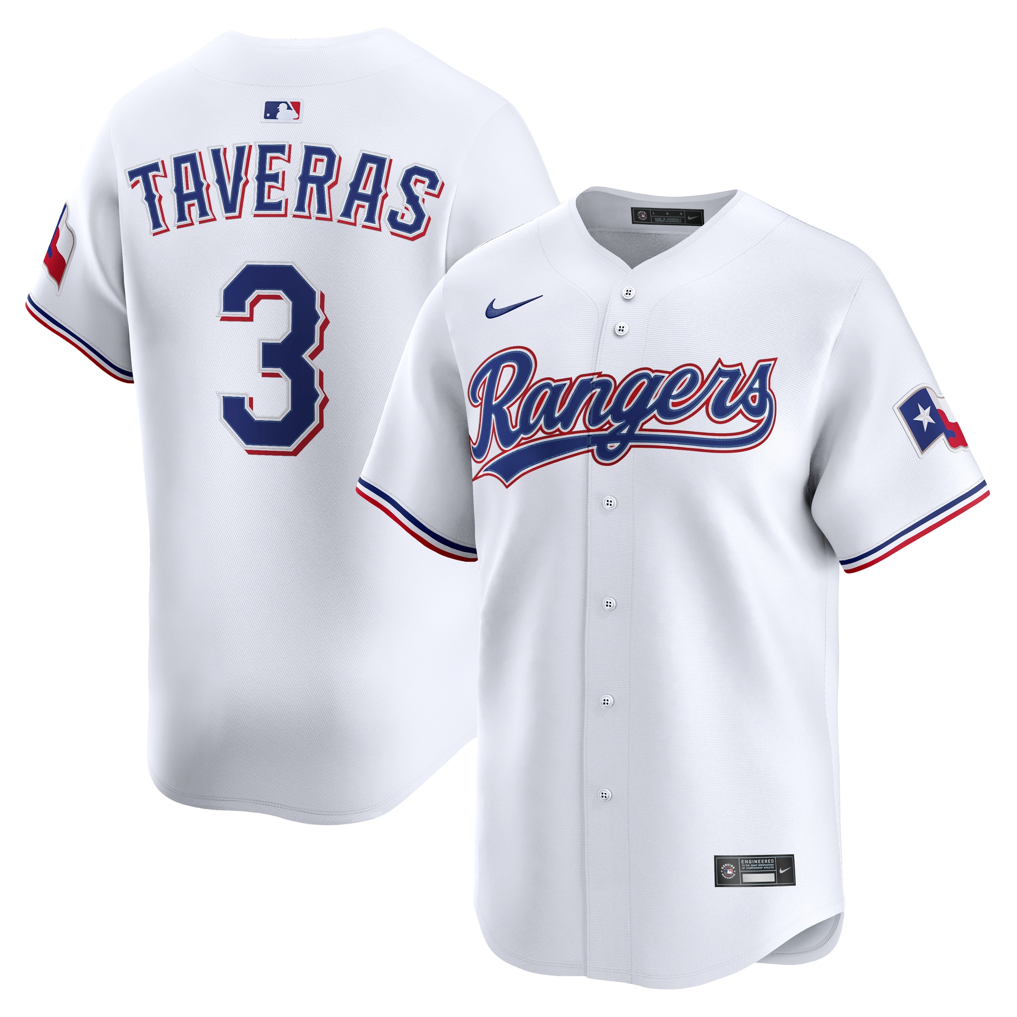 Leody Taveras Texas Rangers Home Limited Player Jersey - White