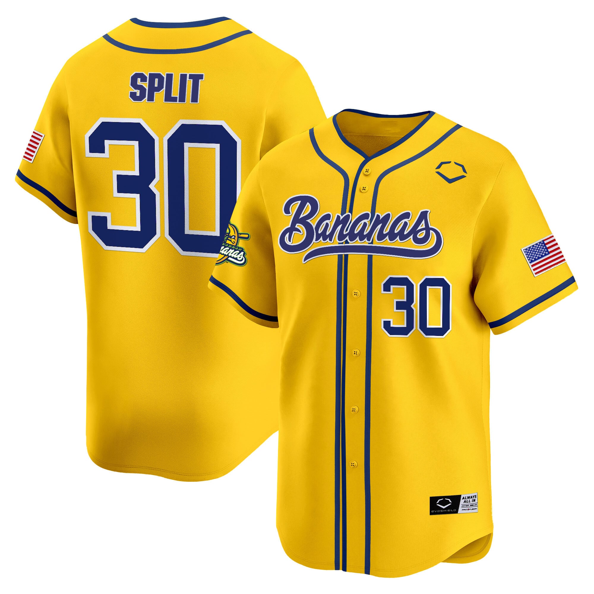 Alternative view of leroy Savannah Bananas Yellow Jersey - Savannah Bananas LEROY #1