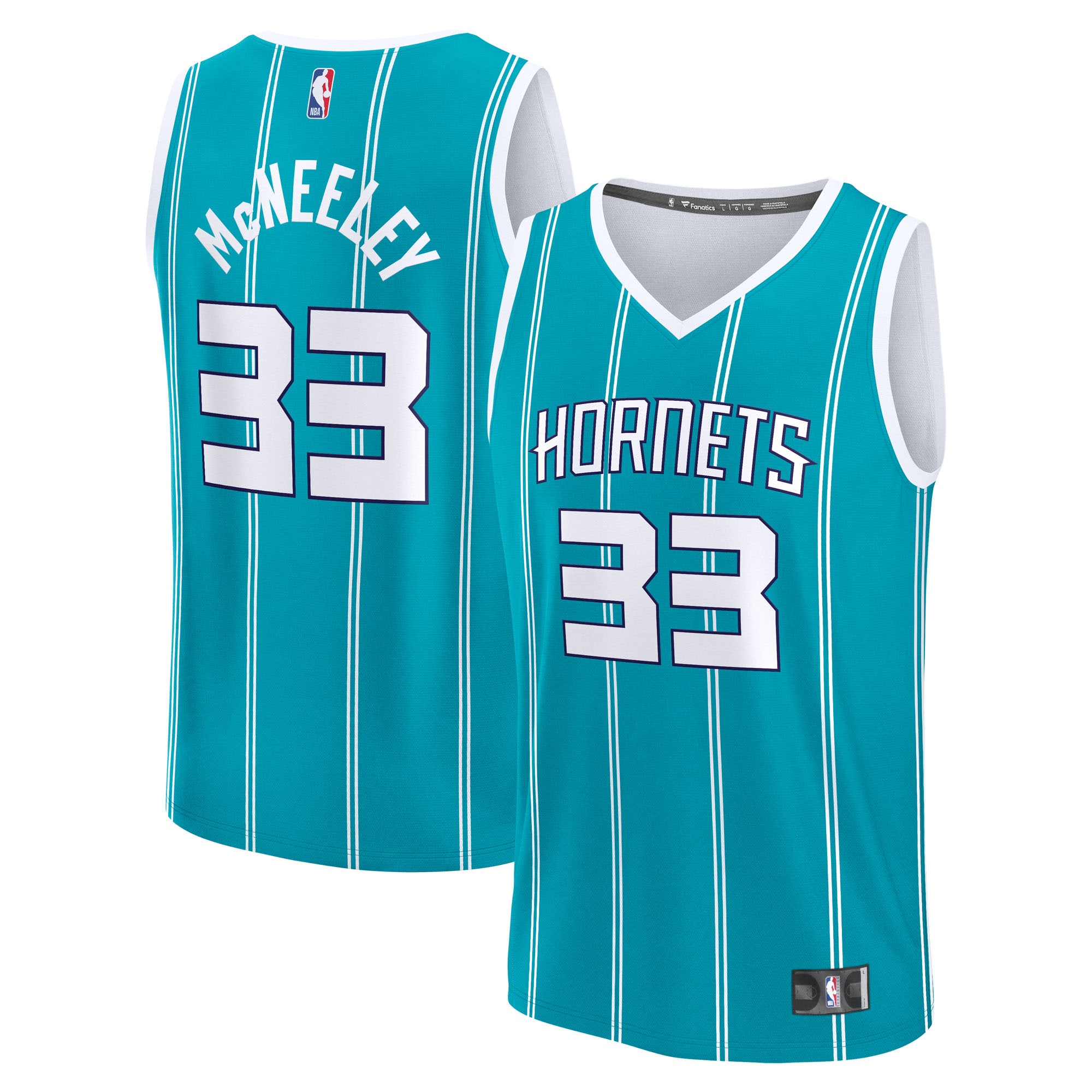 Liam McNeeley Charlotte Hornets Fanatics Fast Break Jersey - Teal - Icon Edition