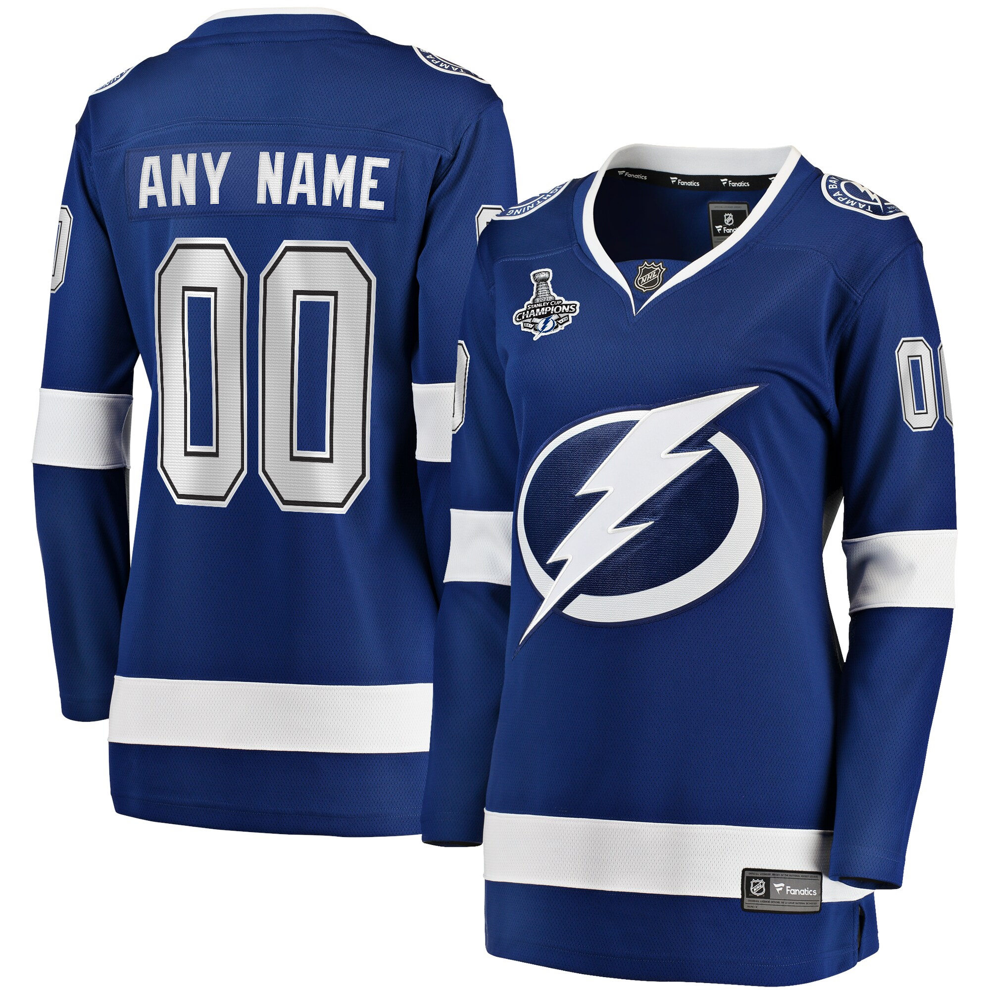 Lightning Blue Custom Jersey - Fanatics Tampa Bay Lightning Jersey